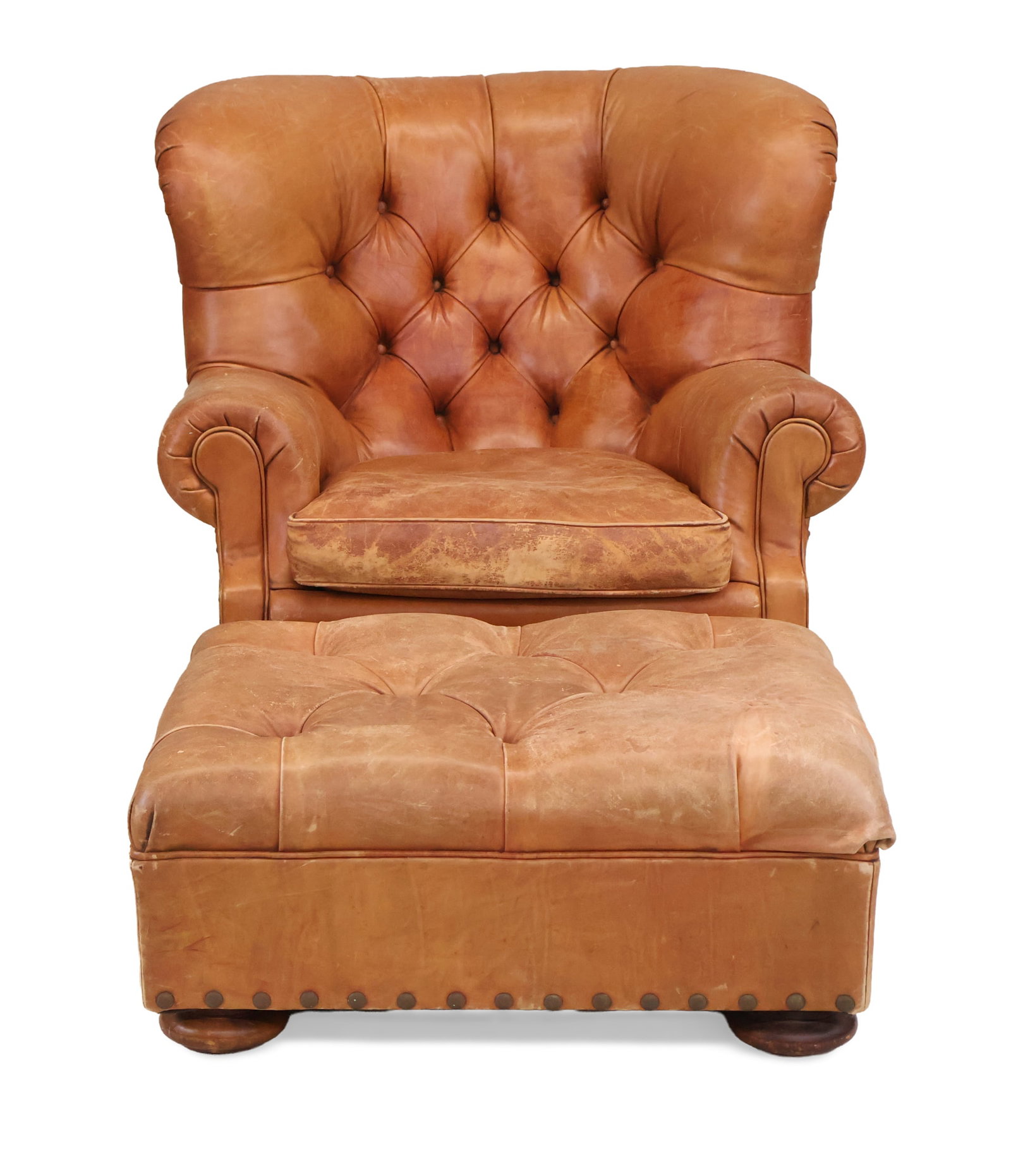 Ralph Lauren Home Writer's Chair and Ottoman: Ralph Lauren Home Writer's Chair and Ottoman 20th/21st C. 37 in. (94 cm.), Ottoman: 13 x 32 x 26 in. (33 x 81.3 x 66 cm.)