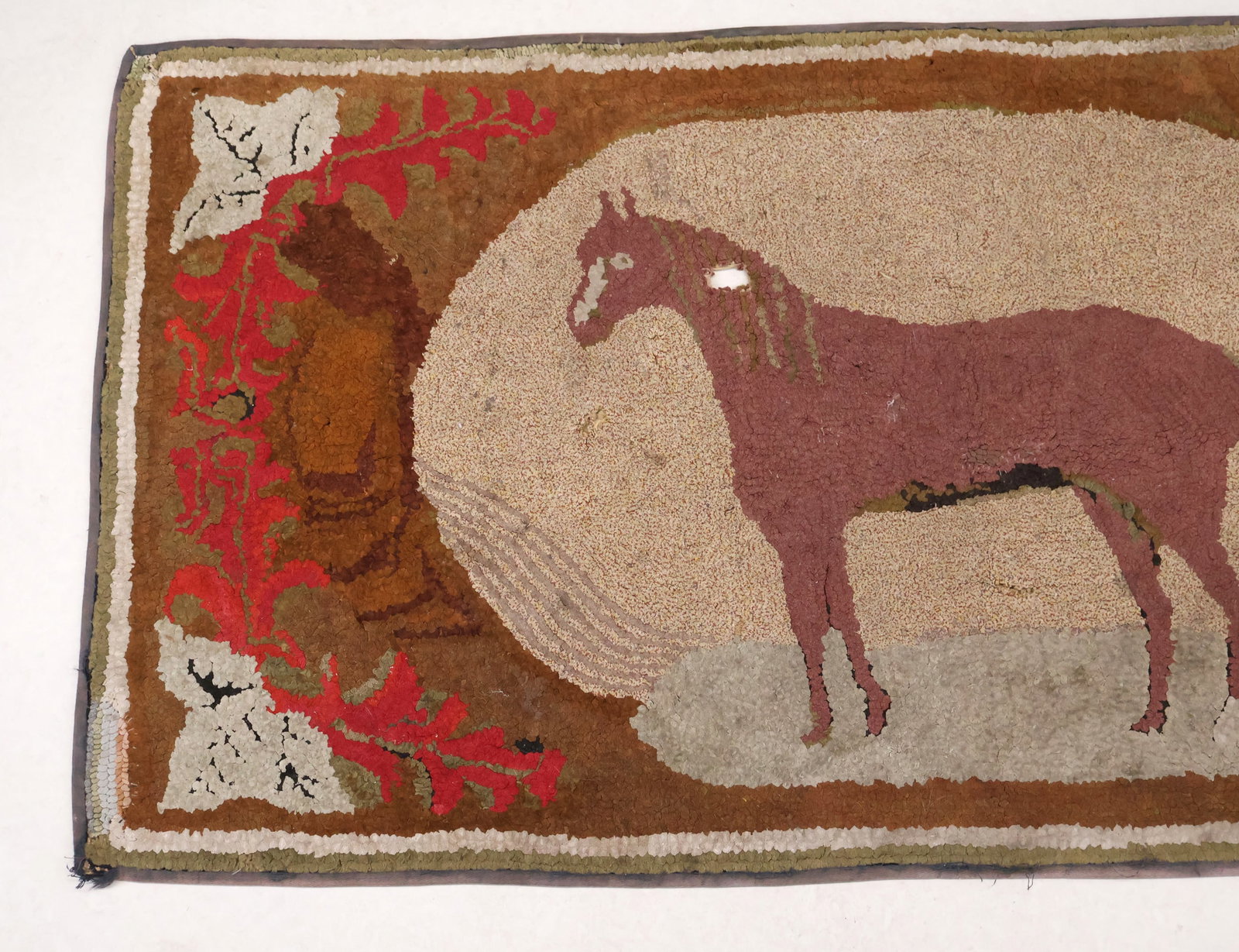 Hooked Rug with Horse - 2
