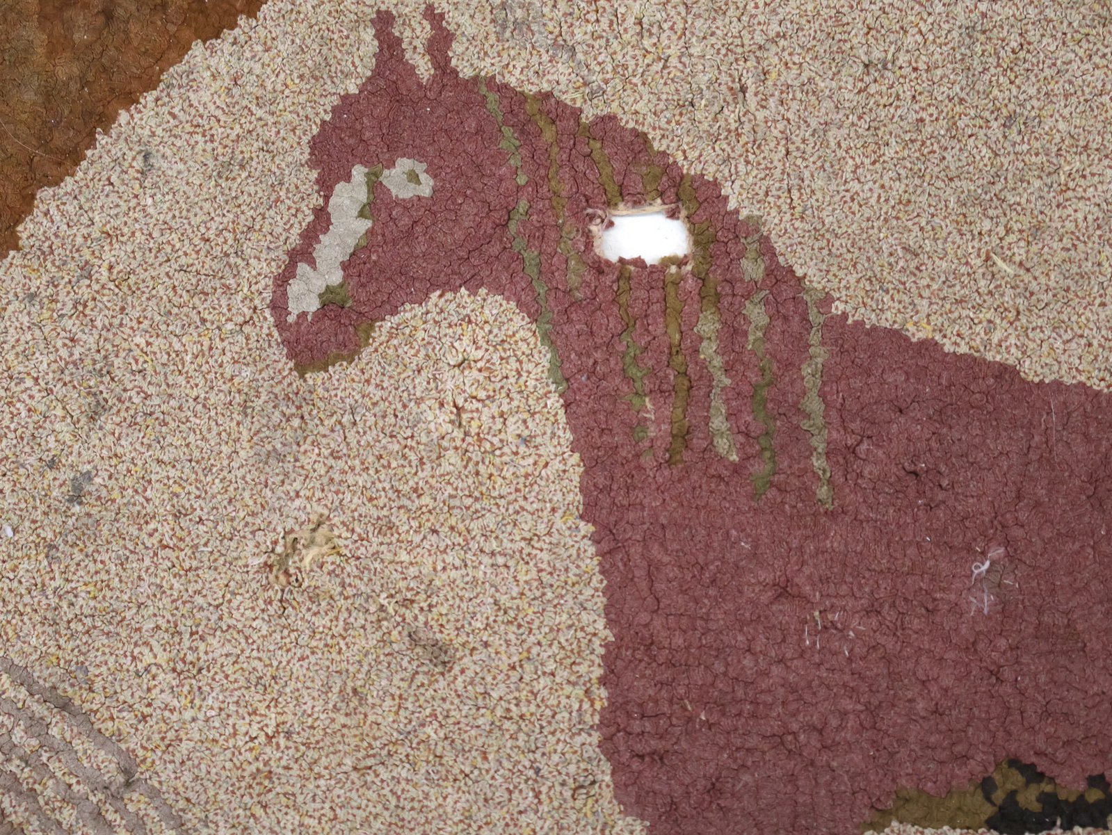 Hooked Rug with Horse - 4