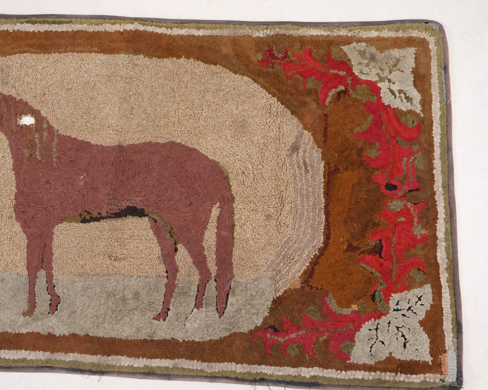 Hooked Rug with Horse - 5