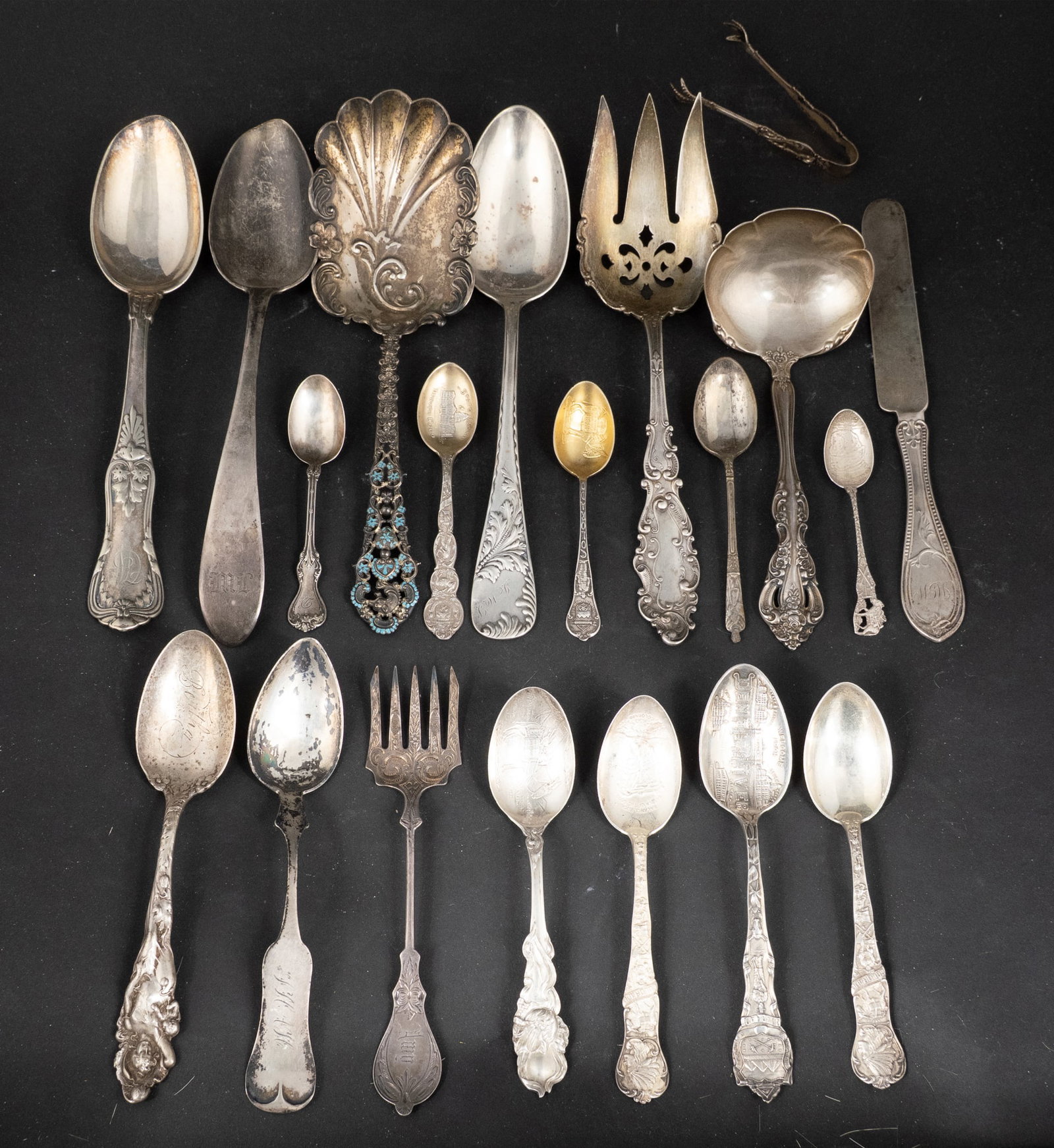 Sterling "Love Disarmed" Teaspoon and Assorted Silver (1 of 16)