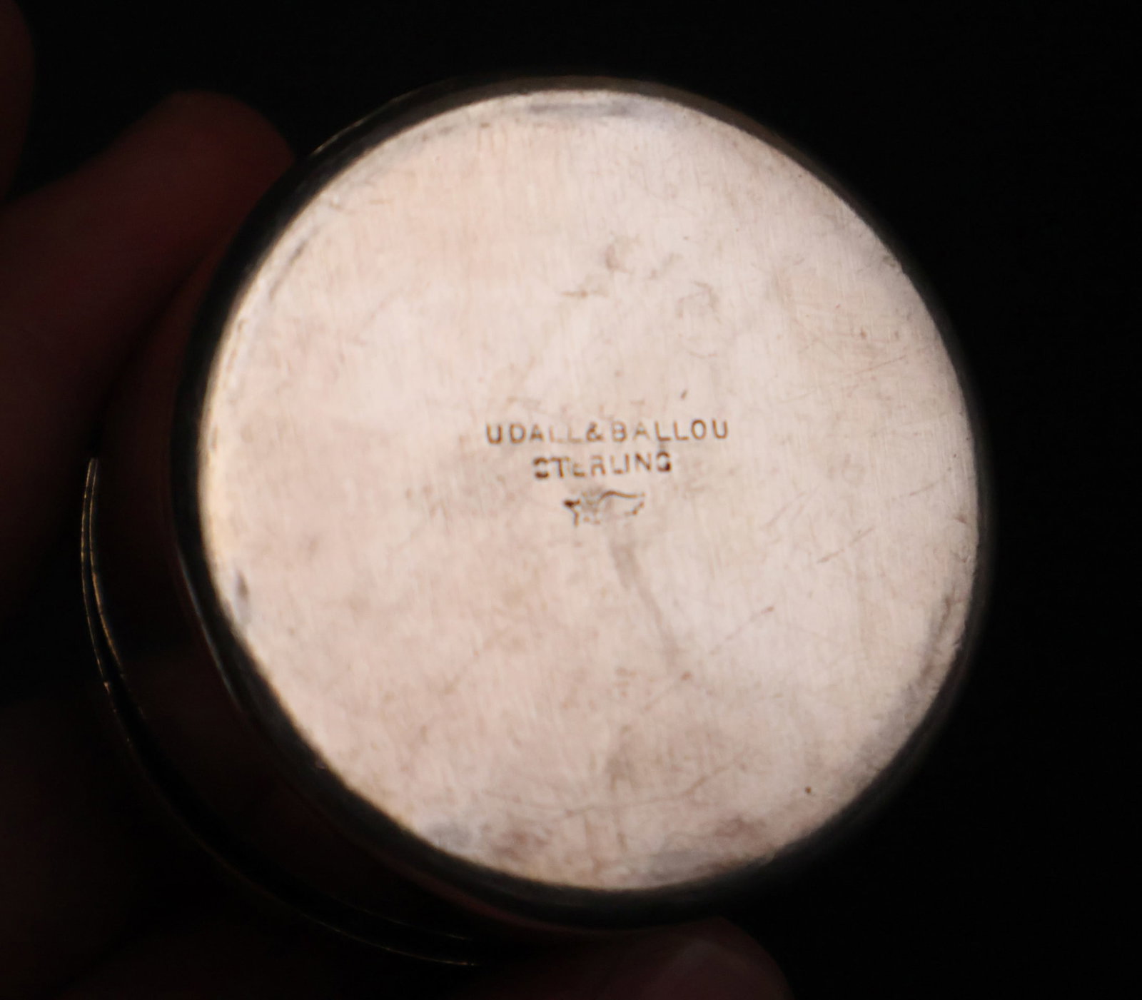 Sterling Silver Circular Covered String Box - 4