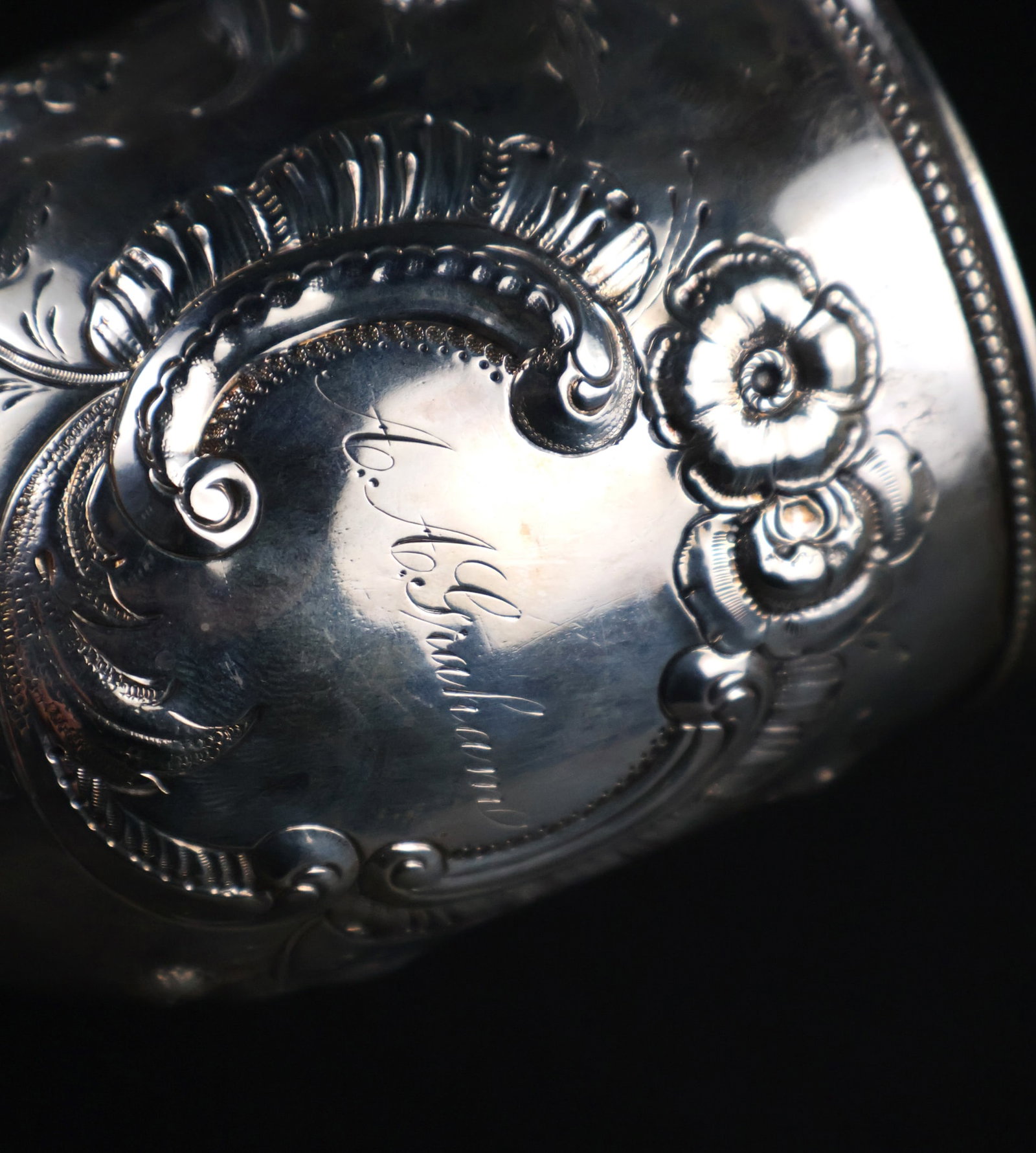 Sterling Silver Circular Covered String Box - 6