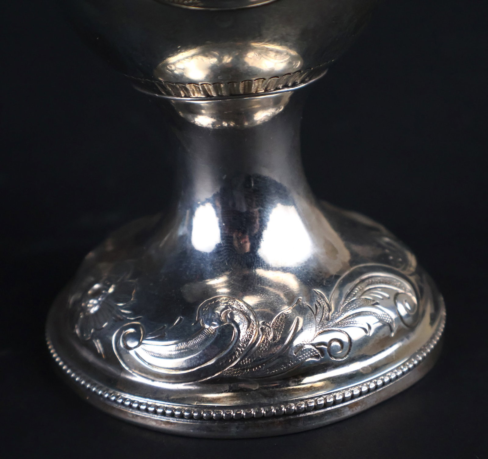 Sterling Silver Circular Covered String Box - 8