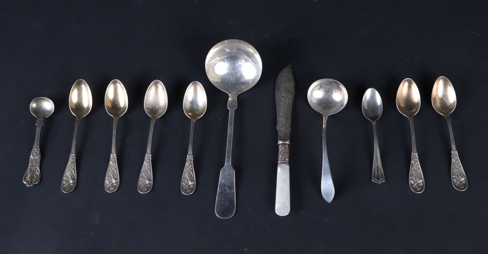 Six Tiffany Sterling Silver "Audubon" Pattern Spoons (1 of 13)