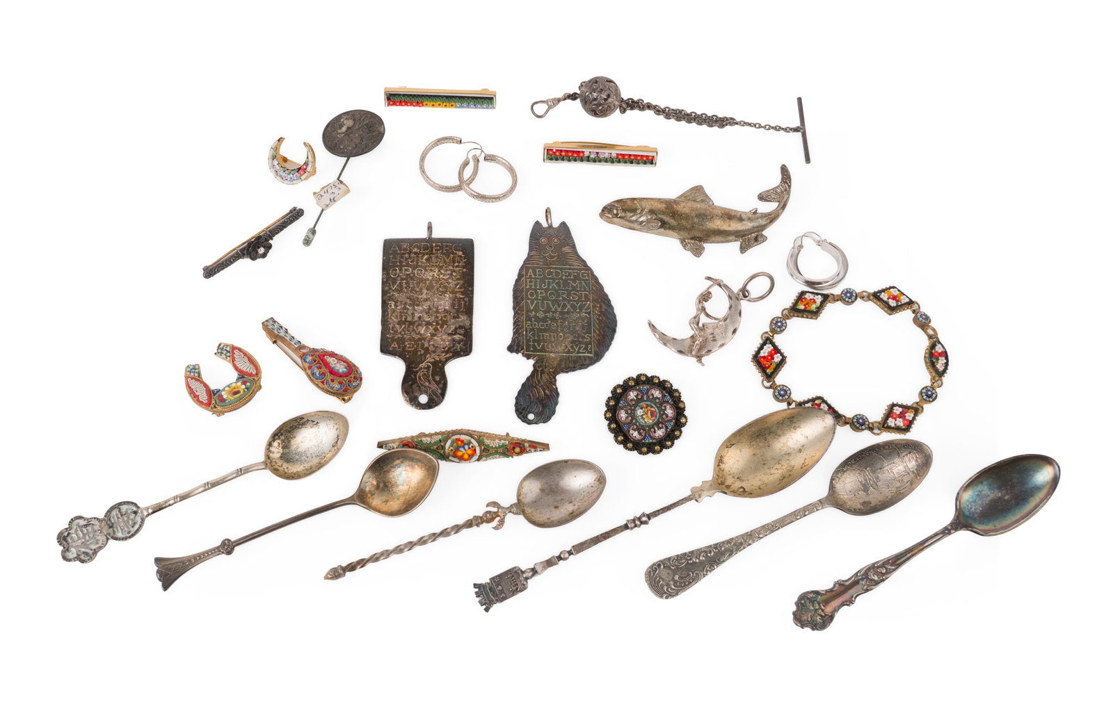 Eight Italian Micro Mosaic Jewelry Items (1 of 14)