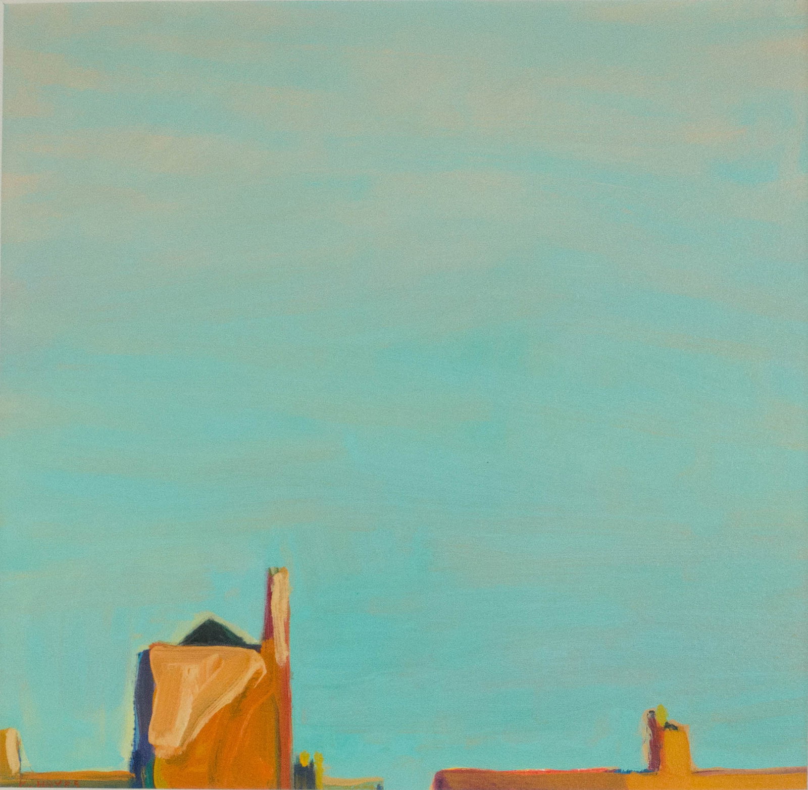 Connie Hayes, American 1952-, Mint Green Sky, Oil on Paper (1 of 5)