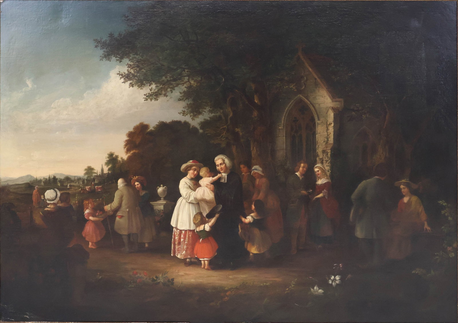 Dennis Malone Carter, 1827-1881, Genre Scene, Oil on Canvas: Dennis Malone Carter 1827-1881 Genre Scene Oil on Canvas European School, 19th C. Signed l.c, "J.M. Carter 1862". Sight: 36 x 50 in. (91.4 x 127 cm.), Frame: 42 1/4 x 56 1/2 in. (107.3 x 143.5 cm.)