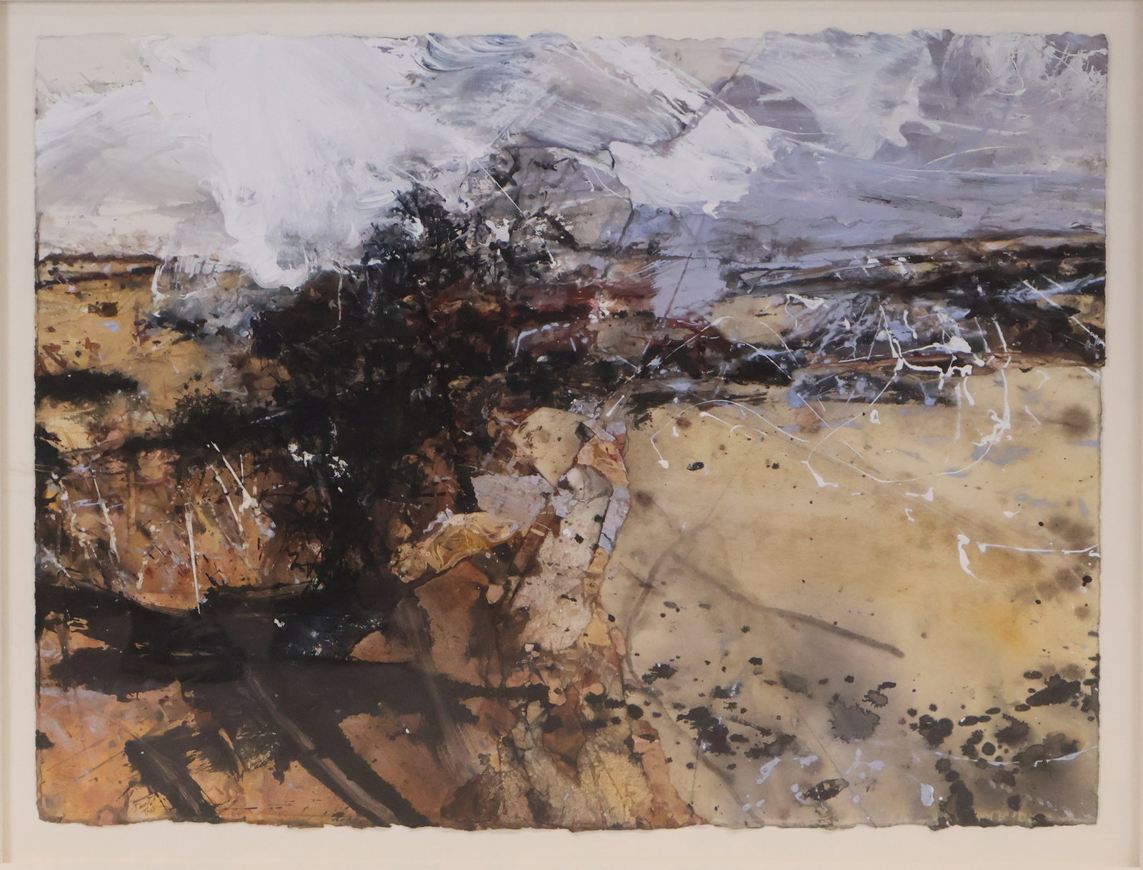 David Tress, 1955-, Rain in the Wind (Newport Mountain), Mixed Media on Paper (1 of 17)