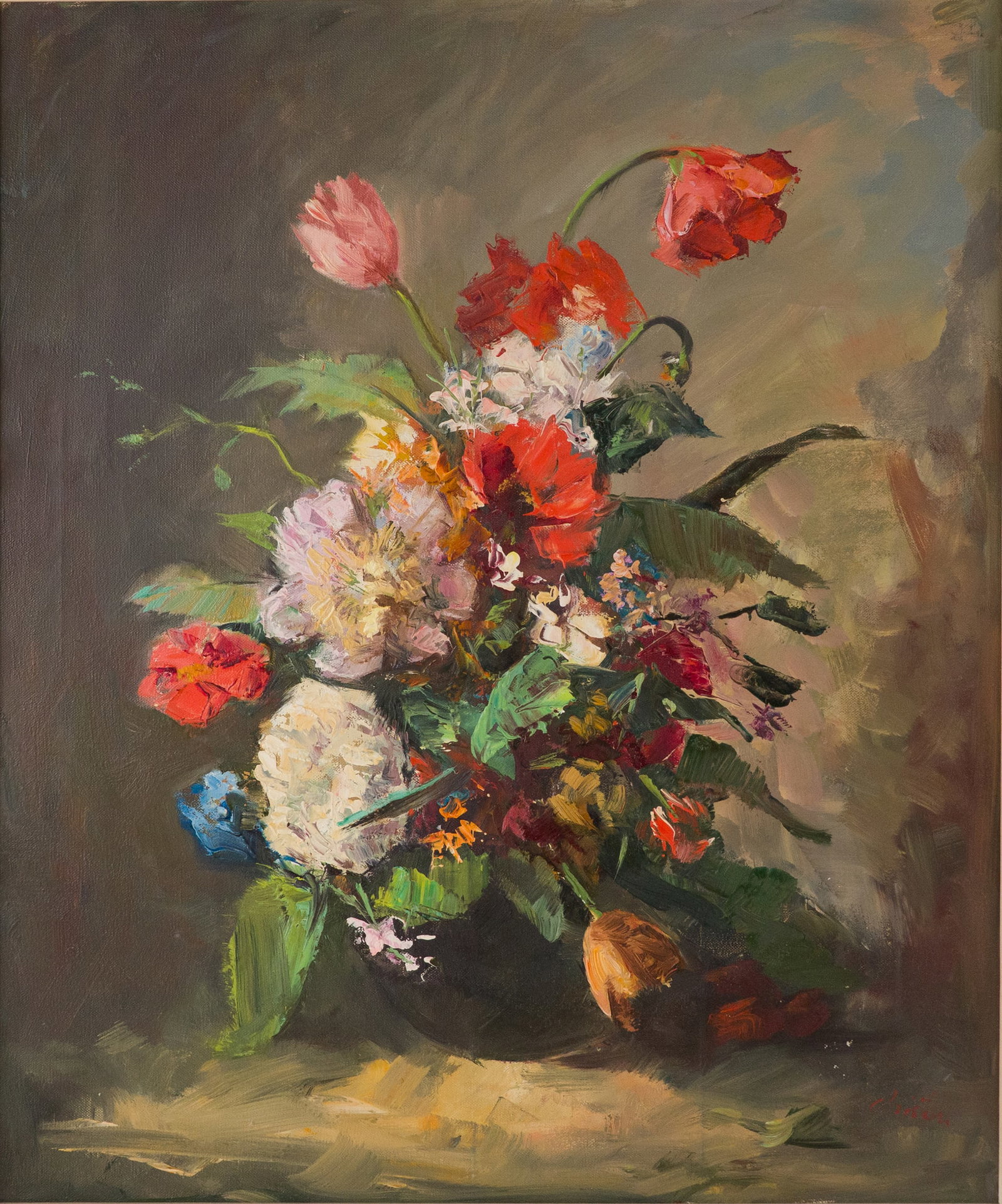 Christen, Floral Still Life, Oil on Canvas (1 of 9)