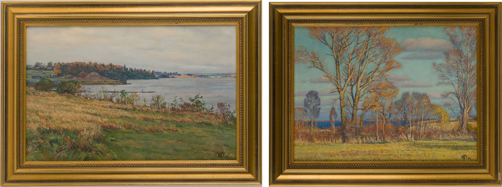 Two Autumnal Landscape, Oils on Canvas (1 of 15)
