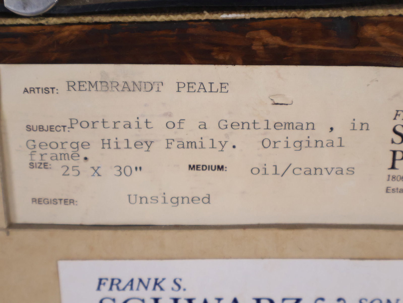 Attributed to Rembrandt Peale, 1778-1860, Member of the Highly Family, Oil on Canvas - 15