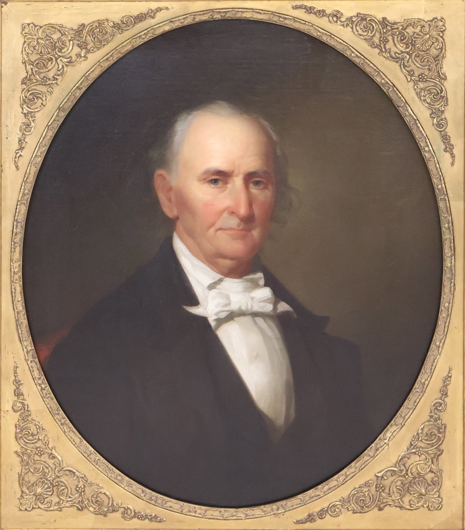 Attributed to Rembrandt Peale, 1778-1860, Member of the Highly Family, Oil on Canvas: Attributed to Rembrandt Peale 1778-1860 Member of the Highly Family Oil on Canvas Appears to be unsigned, portrait of a gentleman. Provenance: Portrait descended to Mrs. Ward's husband and half-sister