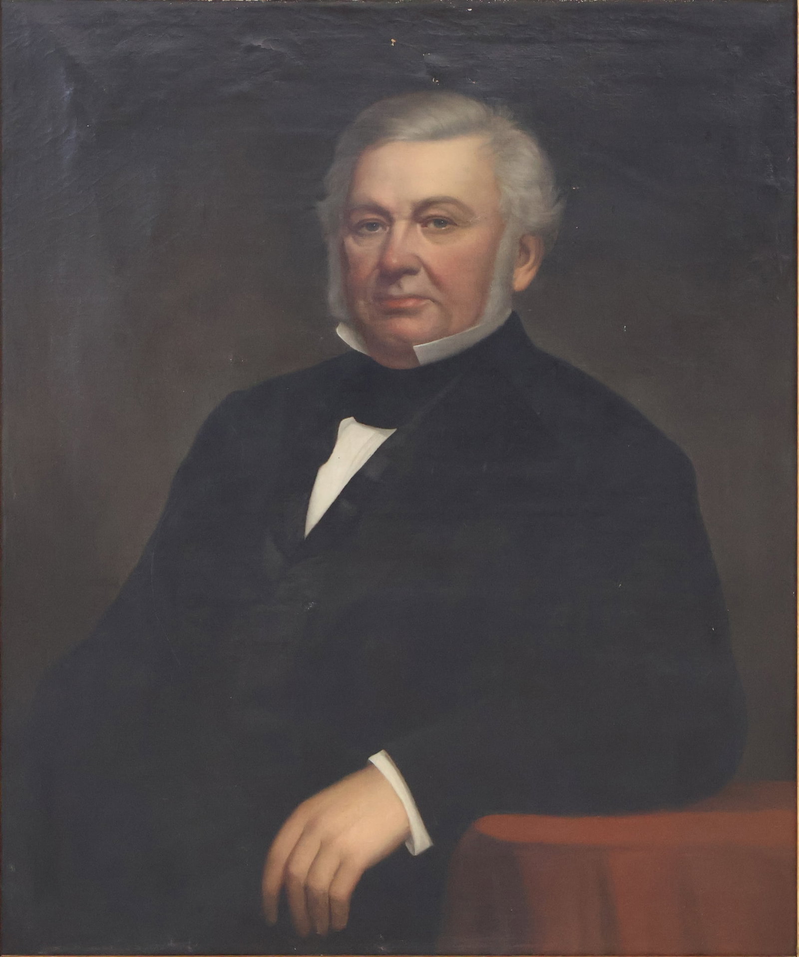 Portrait of a Gentleman, Oil on Canvas: Portrait of a Gentleman Oil on Canvas American, 19th C. portrait of Lamber Sudan (?) 1st president of the New York gas company Con Edison. Appears to be unsigned. Sight: 33 1/2 x 26.60 in. (85.1 x 67.