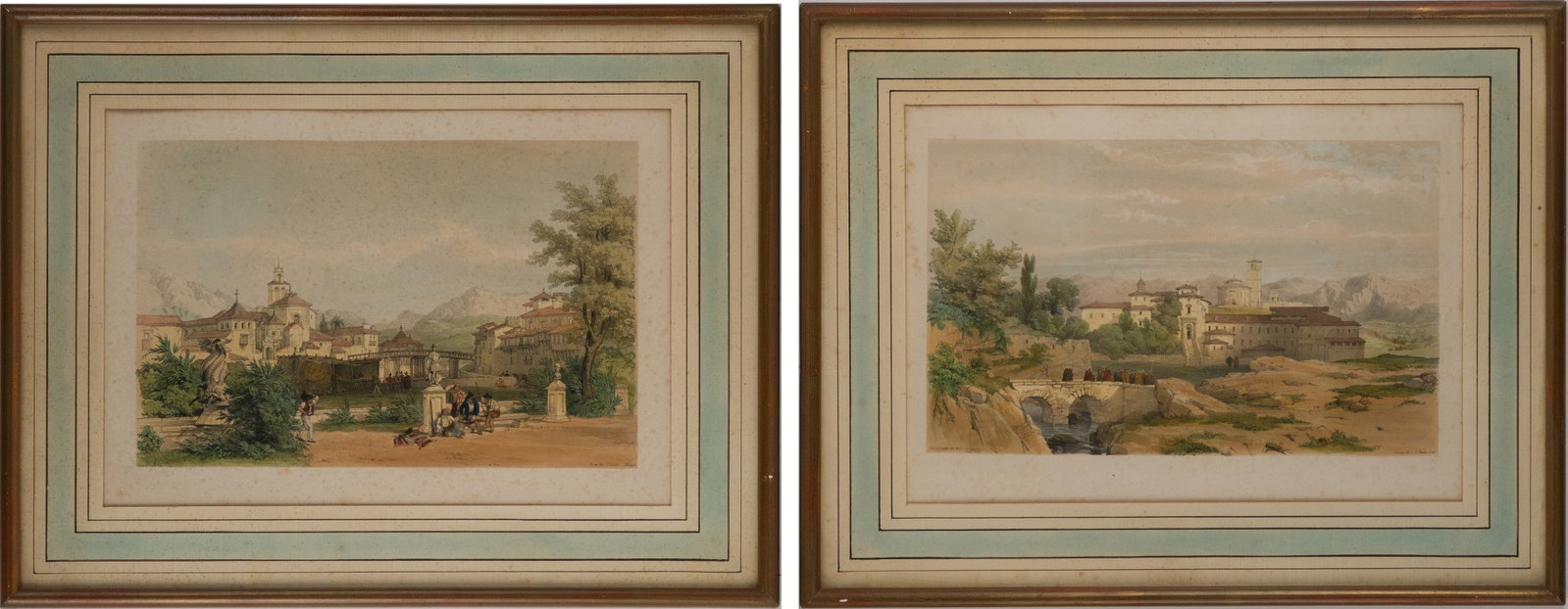 George Vivian, 1798-1873, Two Spanish Landscapes, Hand-Colored Lithographs (1 of 11)