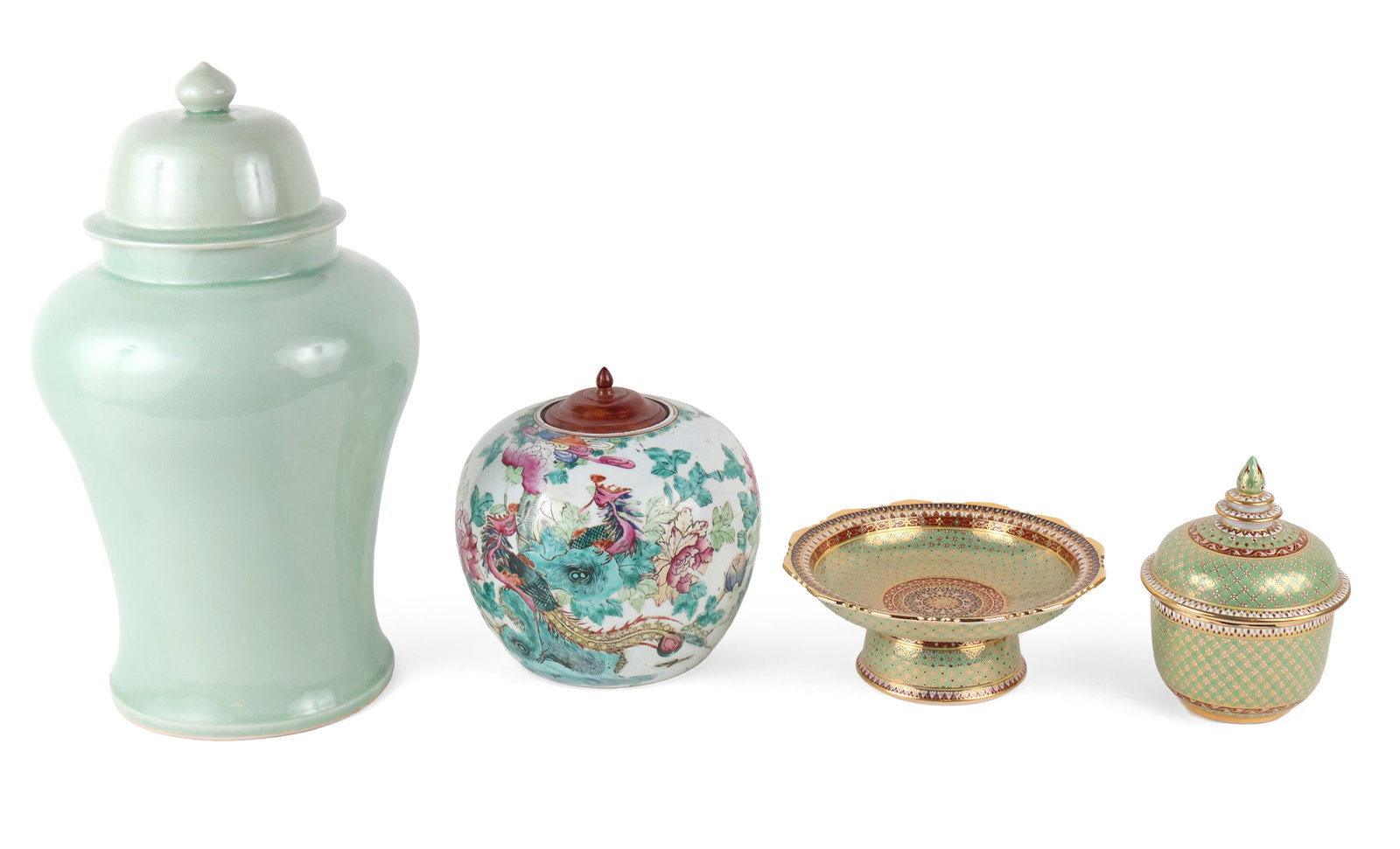 Chinese Style Celadon Porcelain Baluster Ginger Jar (1 of 20)