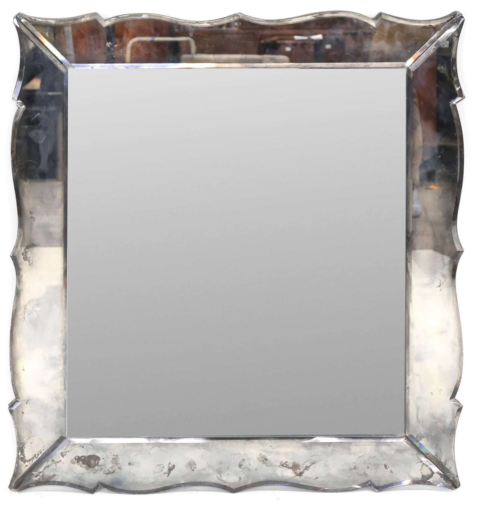 Art Deco Style Mirror: Art Deco Style Mirror American, 20th C. 34 x 32 in. (86.4 x 81.3 cm.)