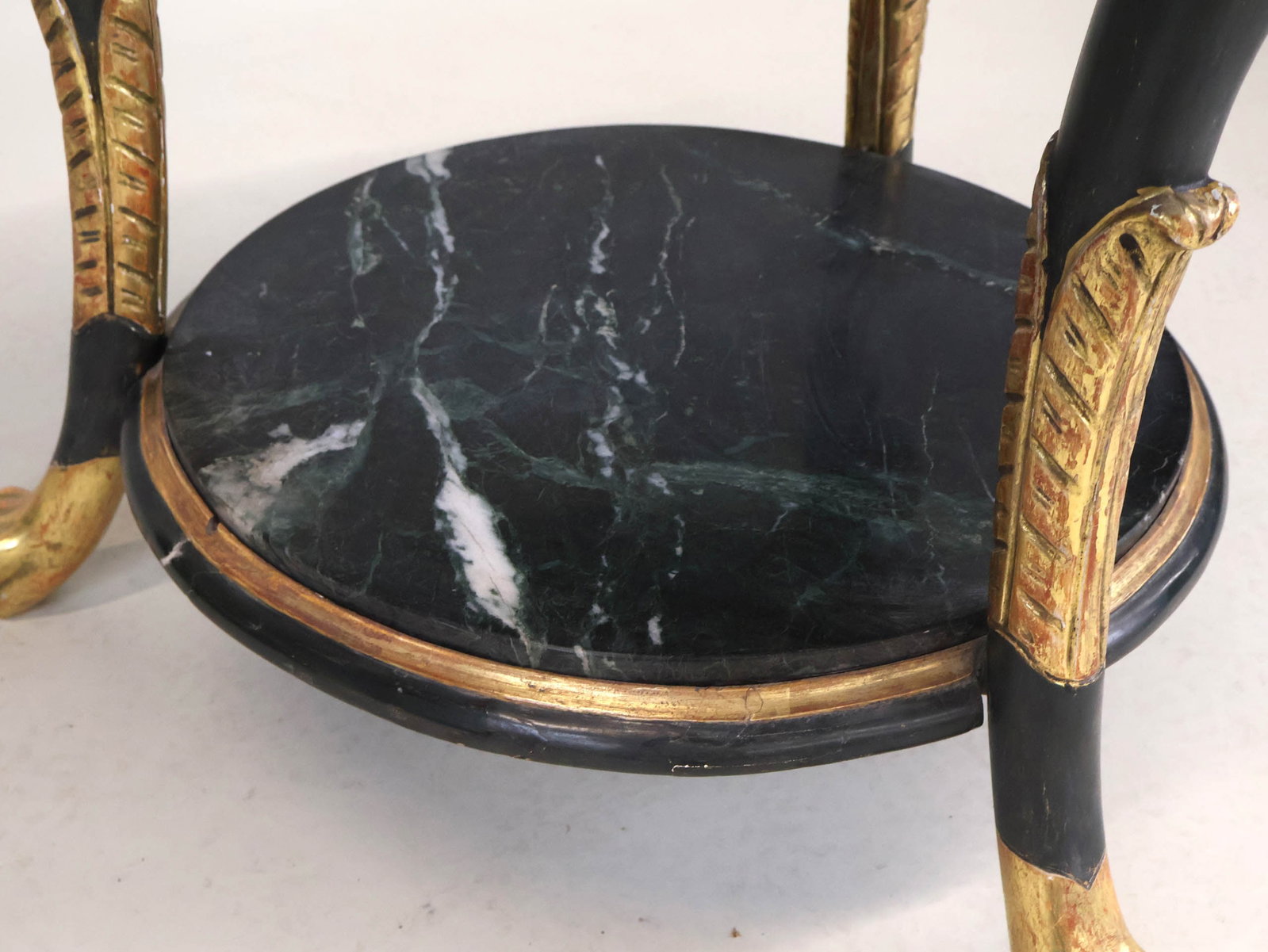 Two Tier Marble Top Painted Center Table - 6