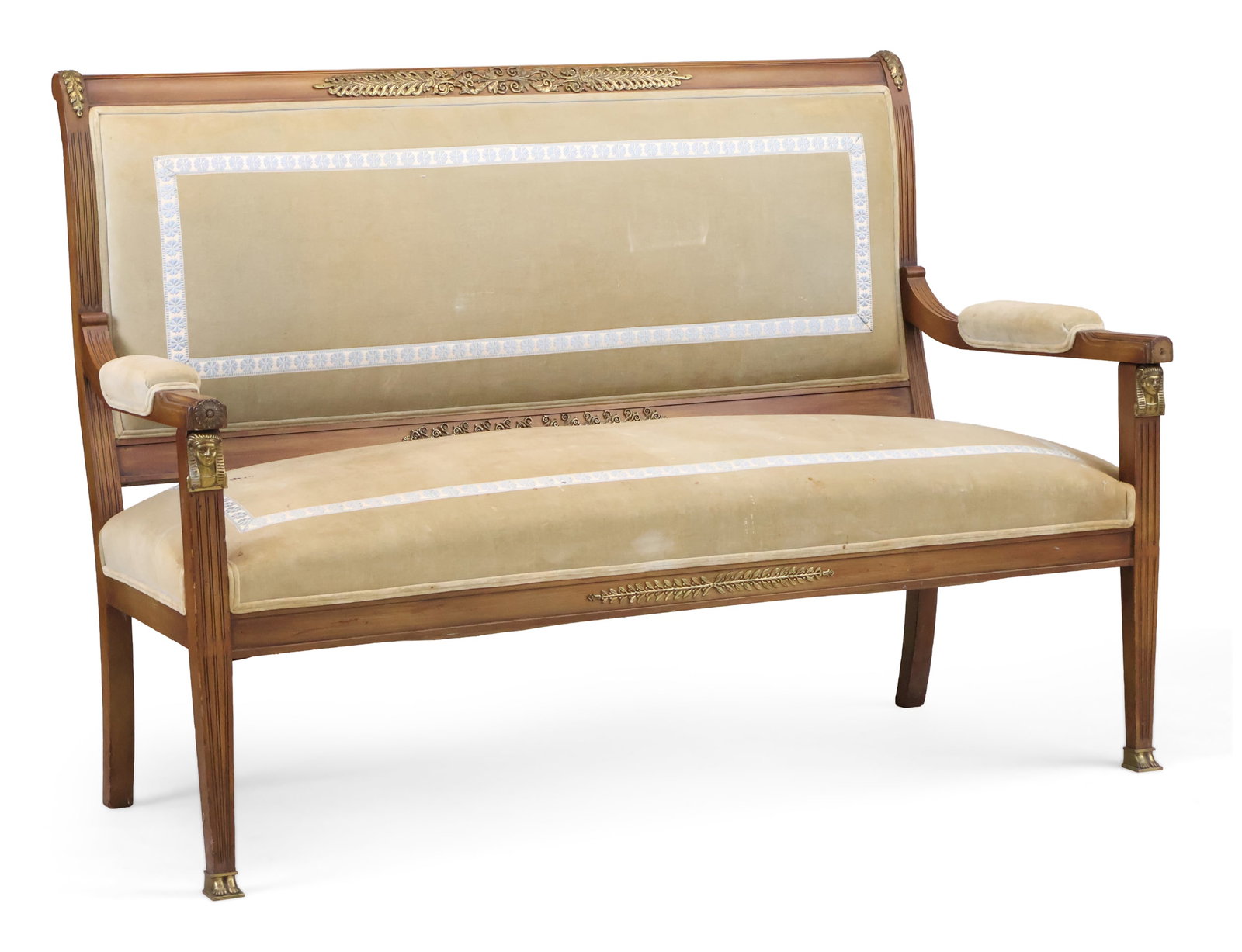 Neoclassical Style Fruitwood Settee (1 of 16)