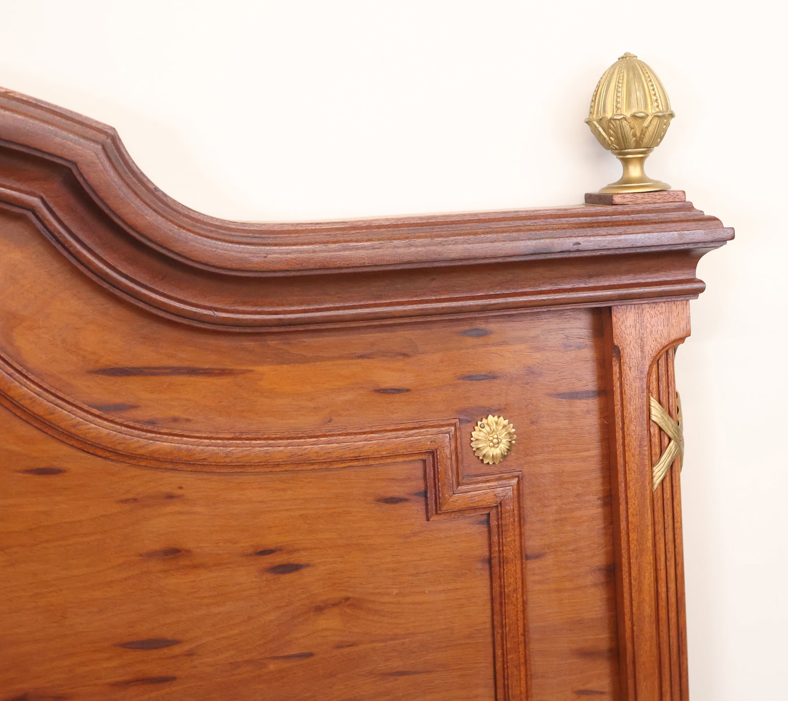 Neoclassical Style Ormolu-Mounted Walnut Bedstead. - 14