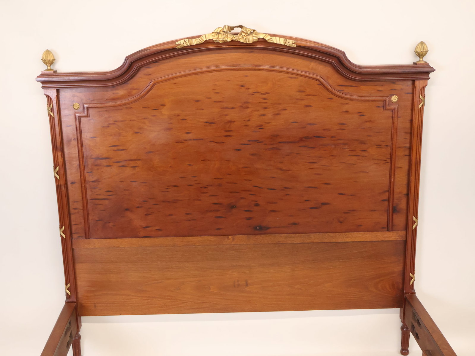 Neoclassical Style Ormolu-Mounted Walnut Bedstead. - 4