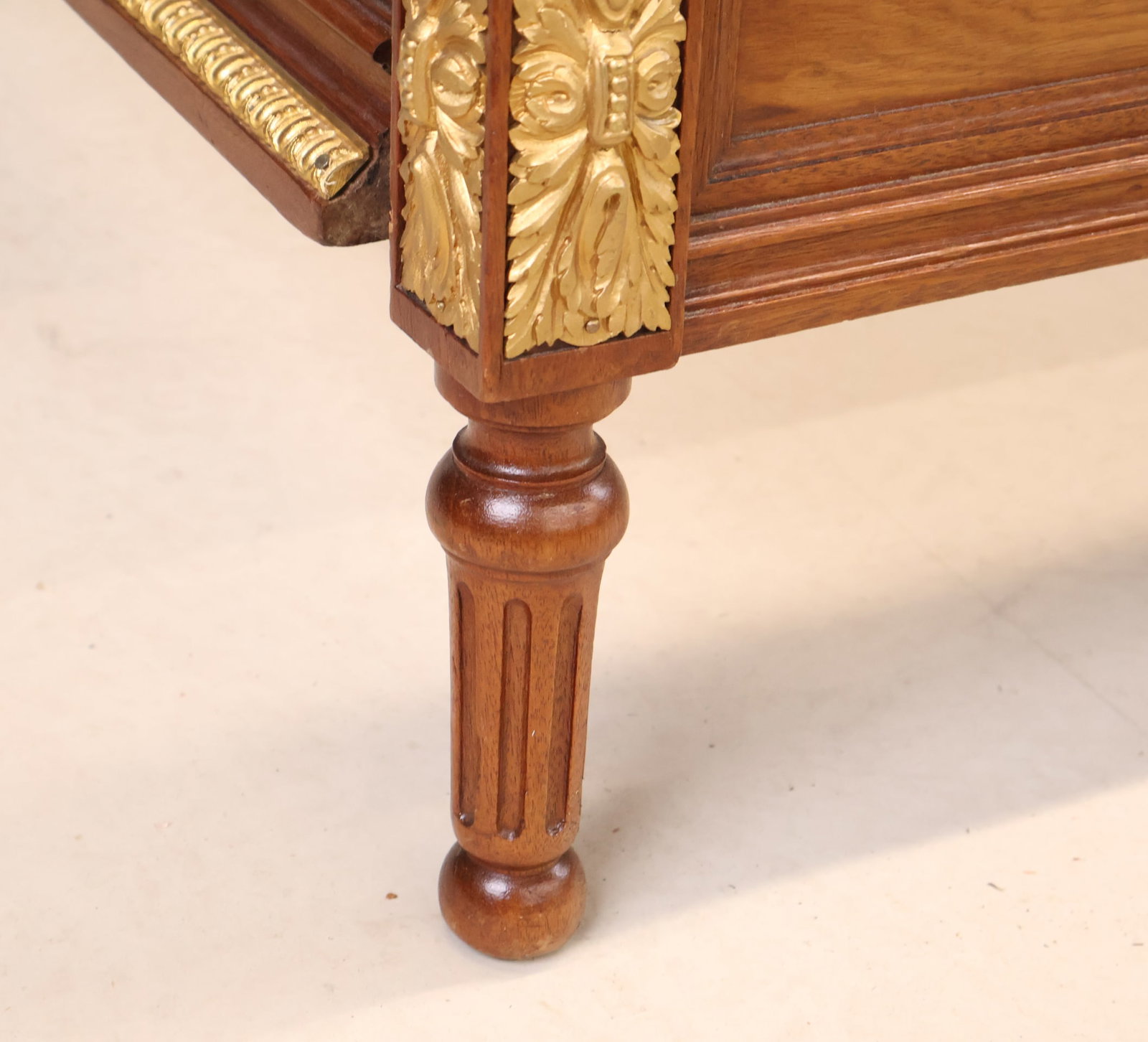 Neoclassical Style Ormolu-Mounted Walnut Bedstead. - 8