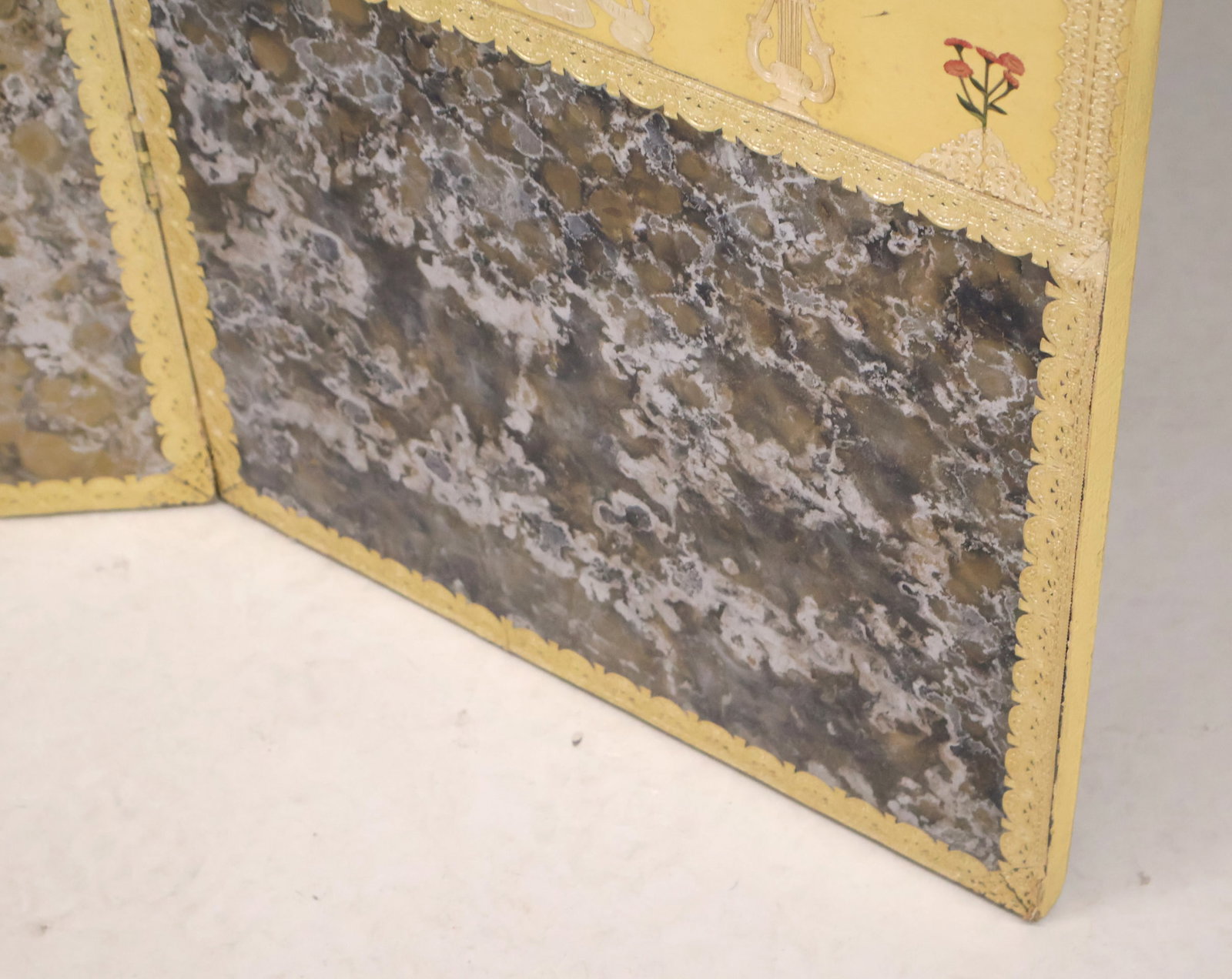 Painted and Decoupaged Three Panel Screen - 16