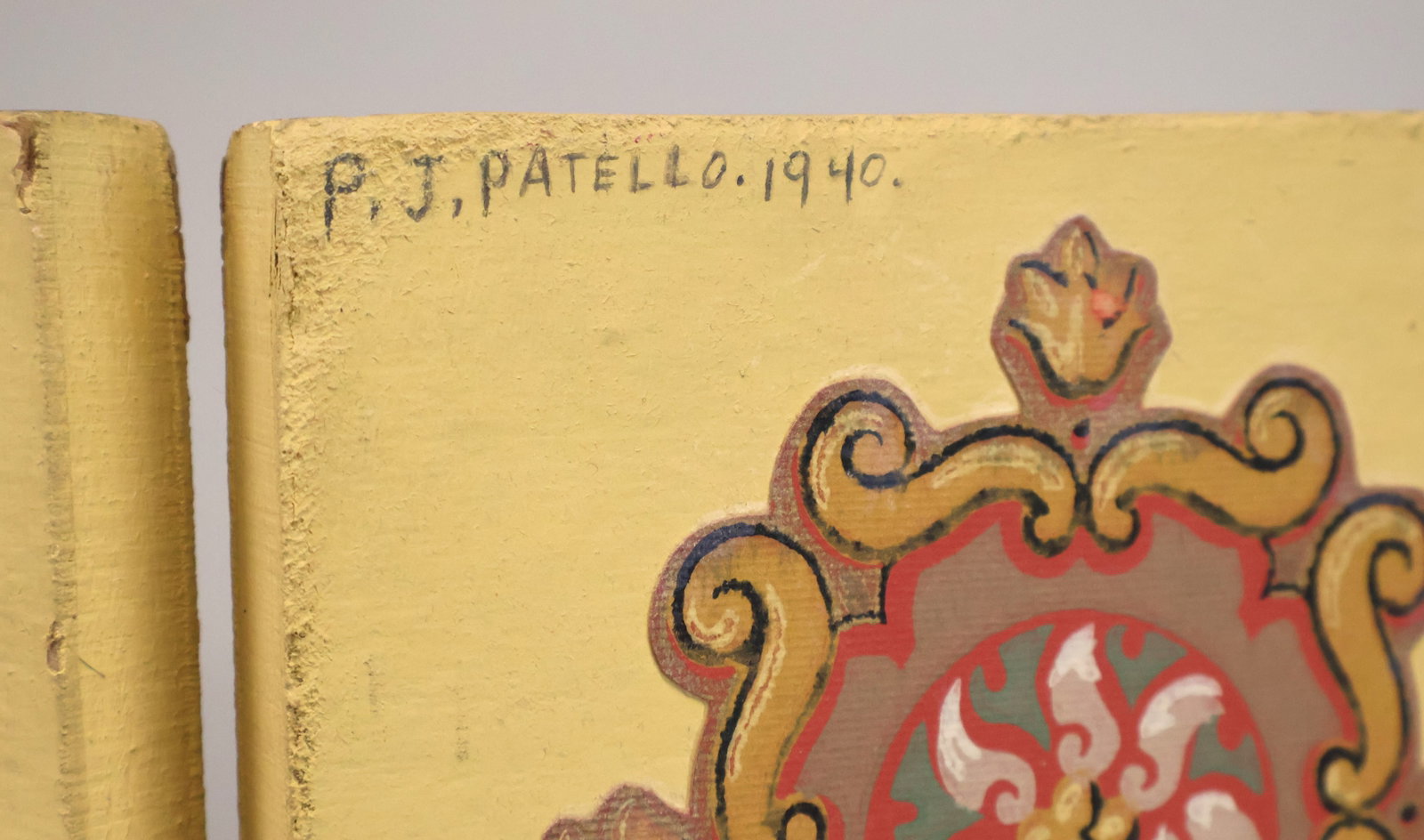 Painted and Decoupaged Three Panel Screen - 19