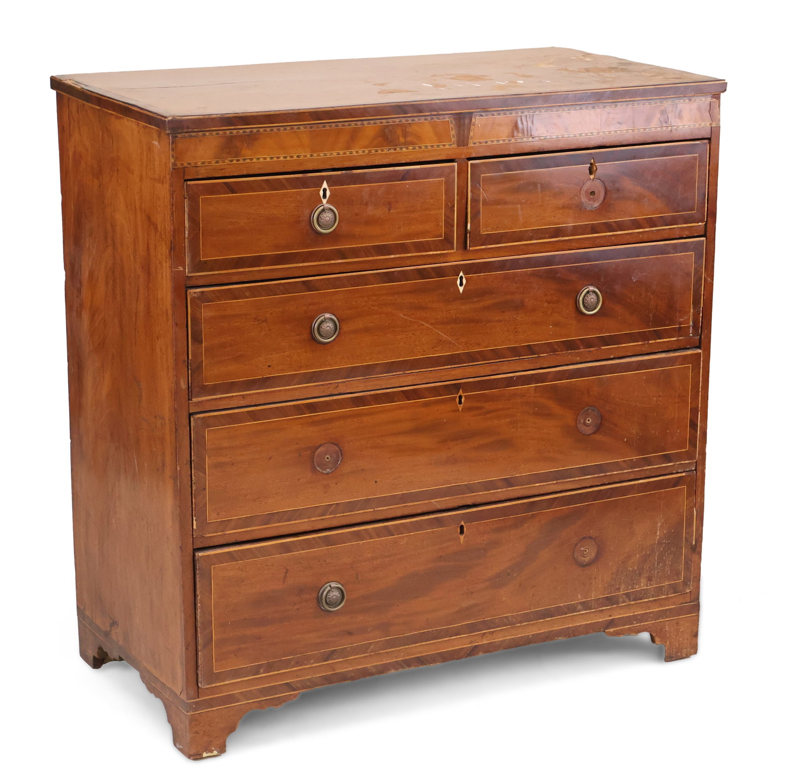 George III Inlaid Mahogany Chest of Drawers (1 of 14)