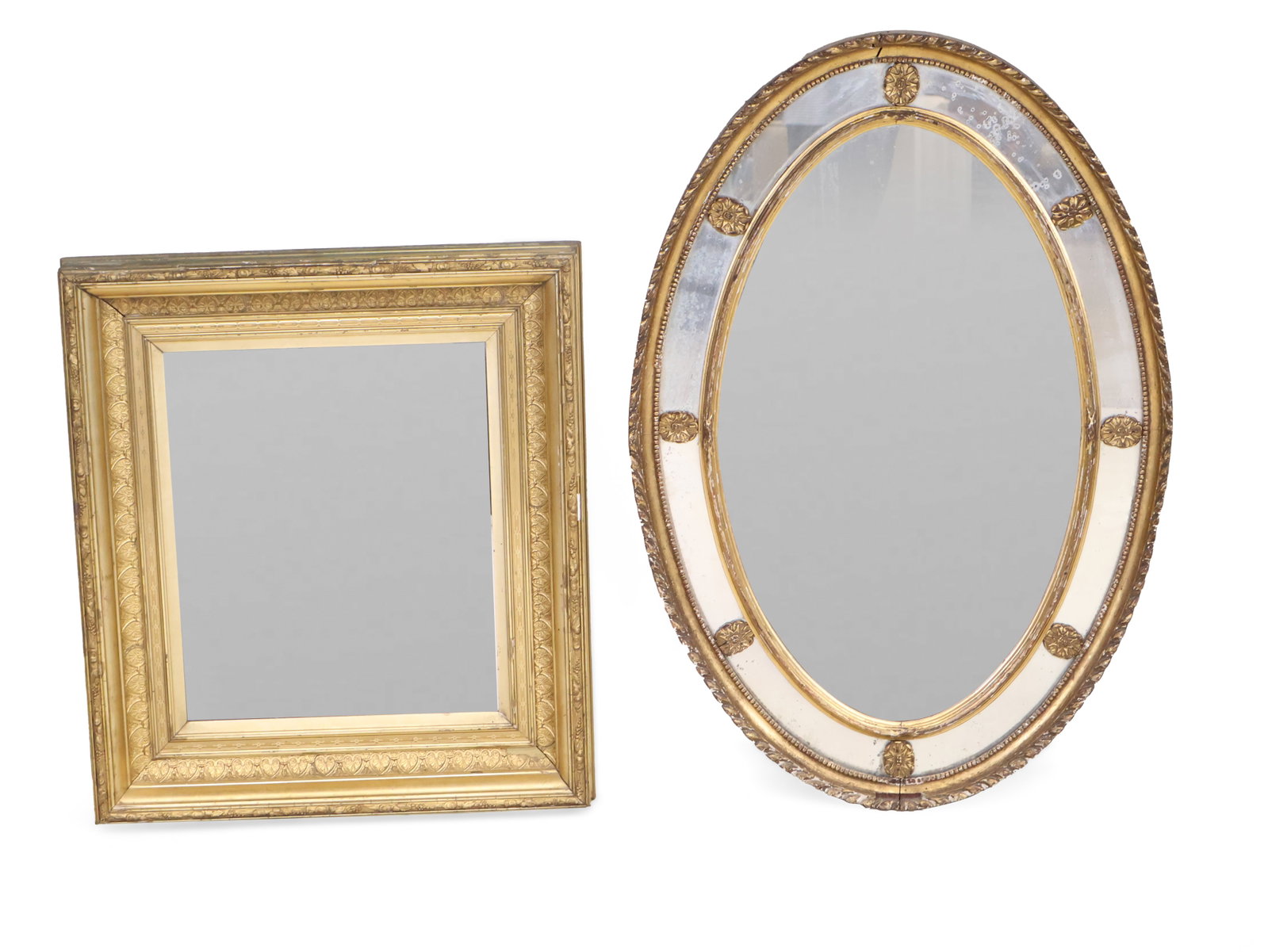 Regency Style Giltwood Oval Mirror (1 of 11)