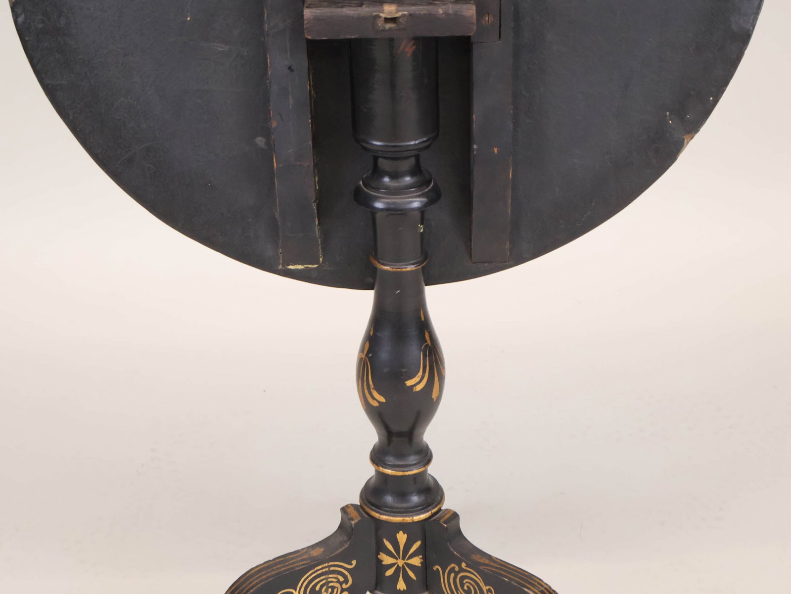 Elaborately Painted Tilt-Top Table - 16
