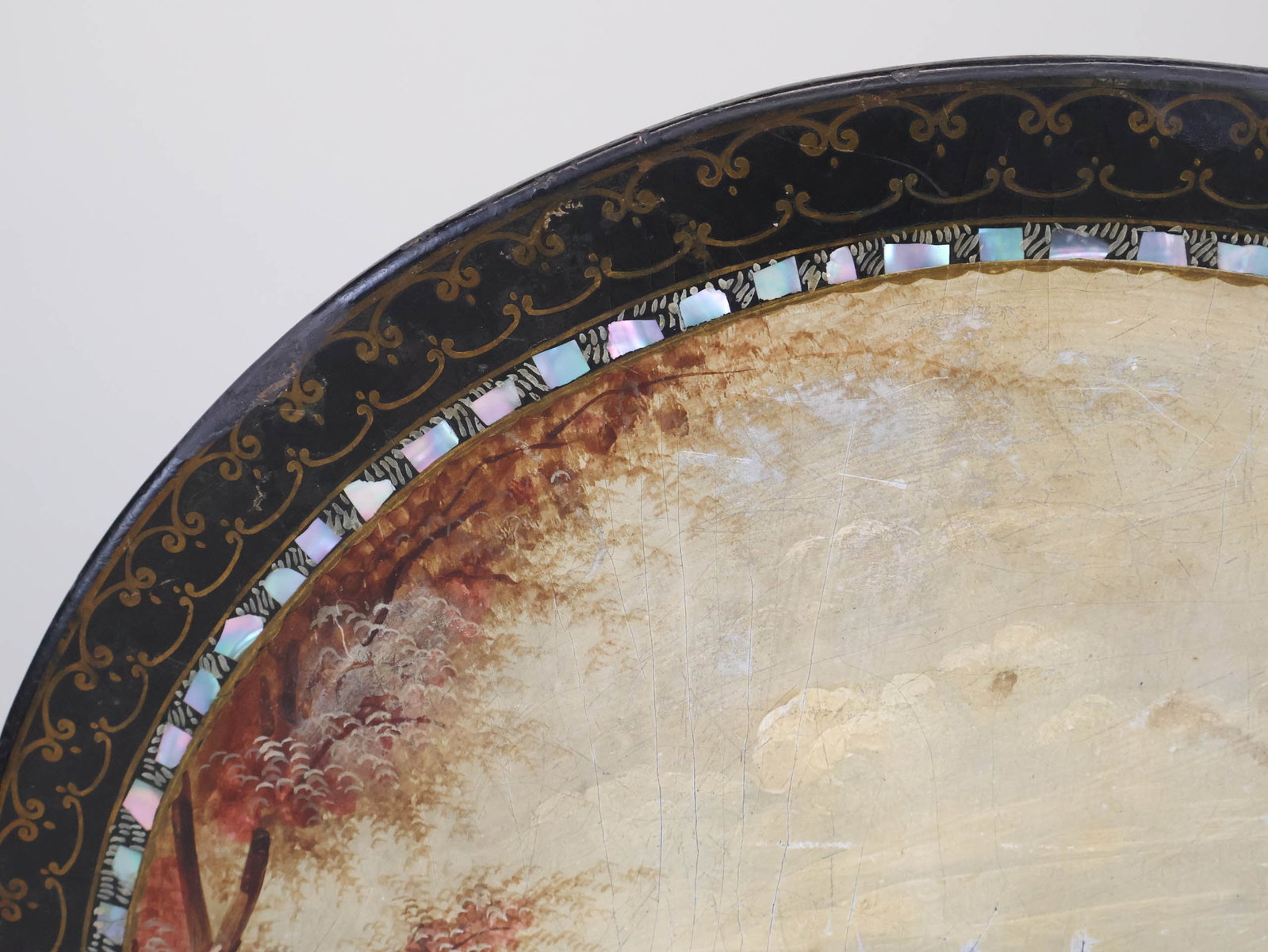 Elaborately Painted Tilt-Top Table - 7