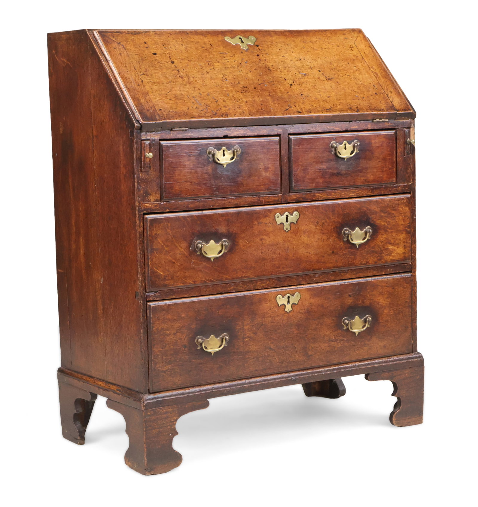 George I Oak Slant Front Desk (1 of 14)
