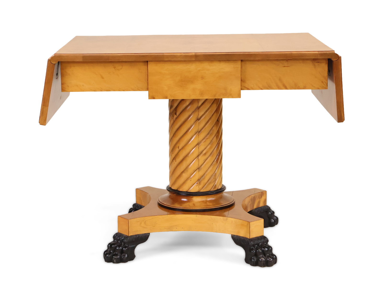 Biedermeier Satin Birch and Part-Ebonized Sofa Table (1 of 12)
