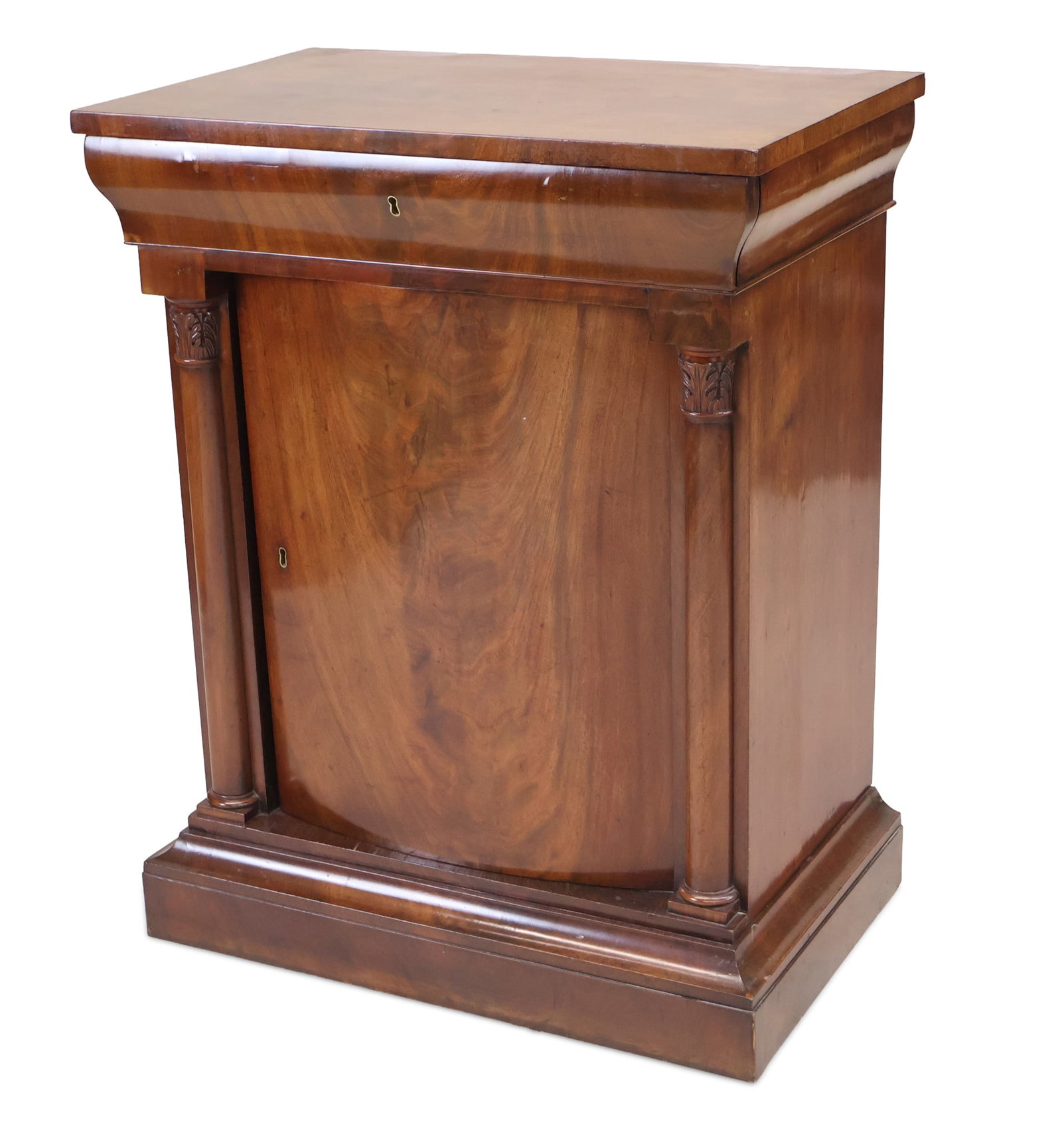 Biedermeier Figured Mahogany Side Cabinet (1 of 12)