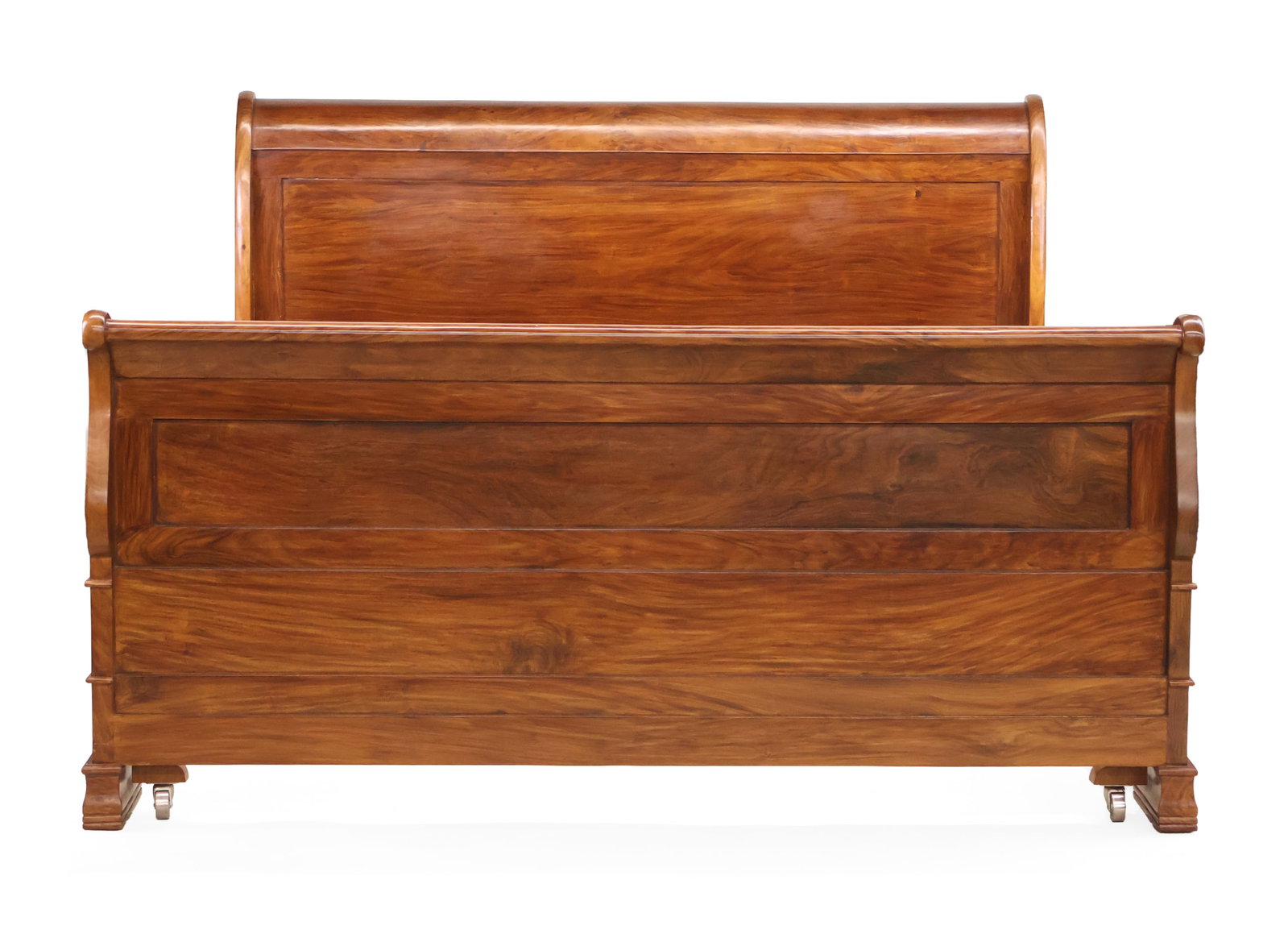 Louis Phillippe Style Mahogany King Size Bed Frame: Louis Phillippe Style Mahogany King Size Bed Frame 20th C. possibly incorporating earlier elements 47 x 73 1/2 x 85 1/2 in. (119.4 x 186.7 x 217.2 cm.)
