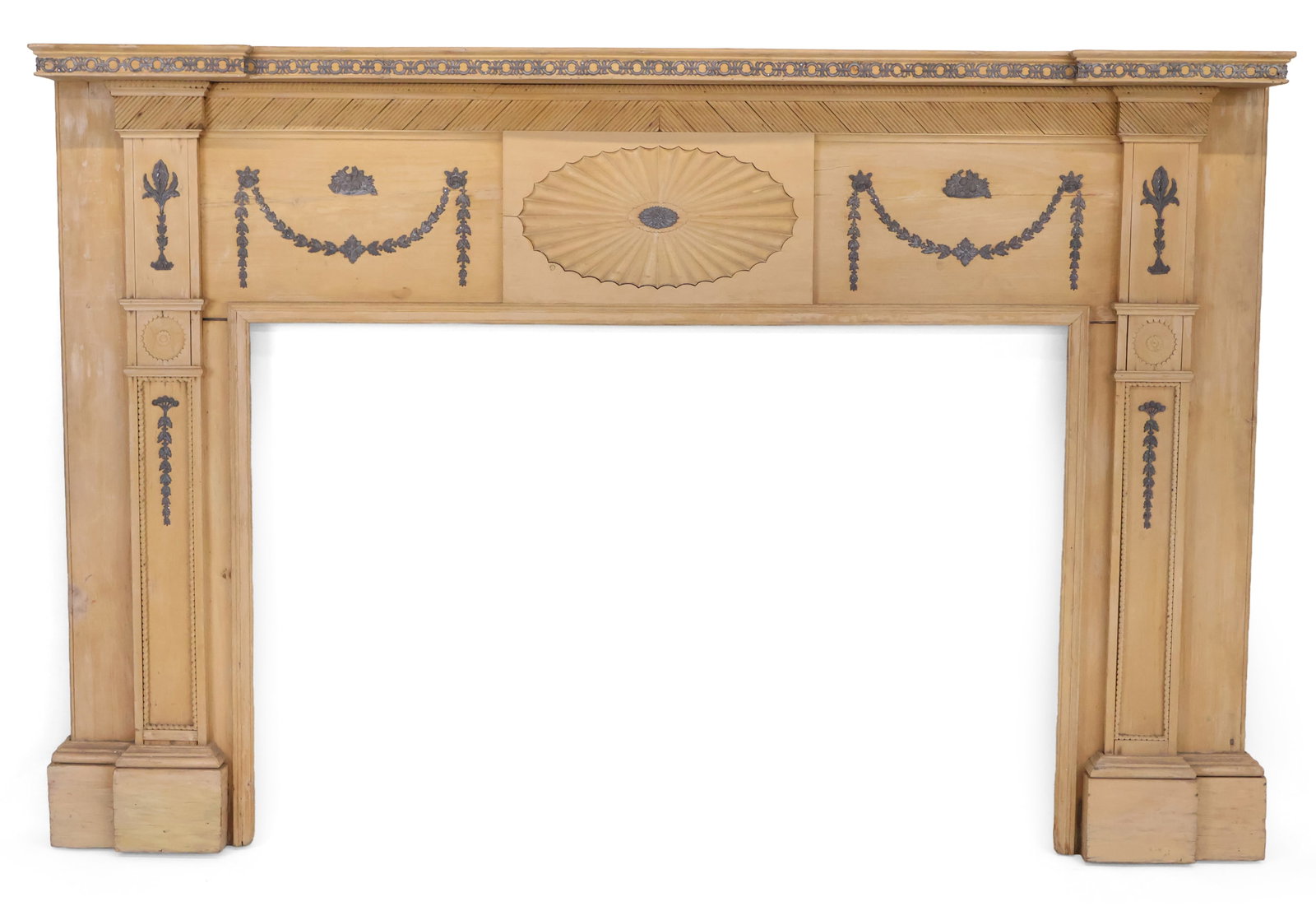 Georgian Metal-Mounted Pine Mantel (1 of 12)
