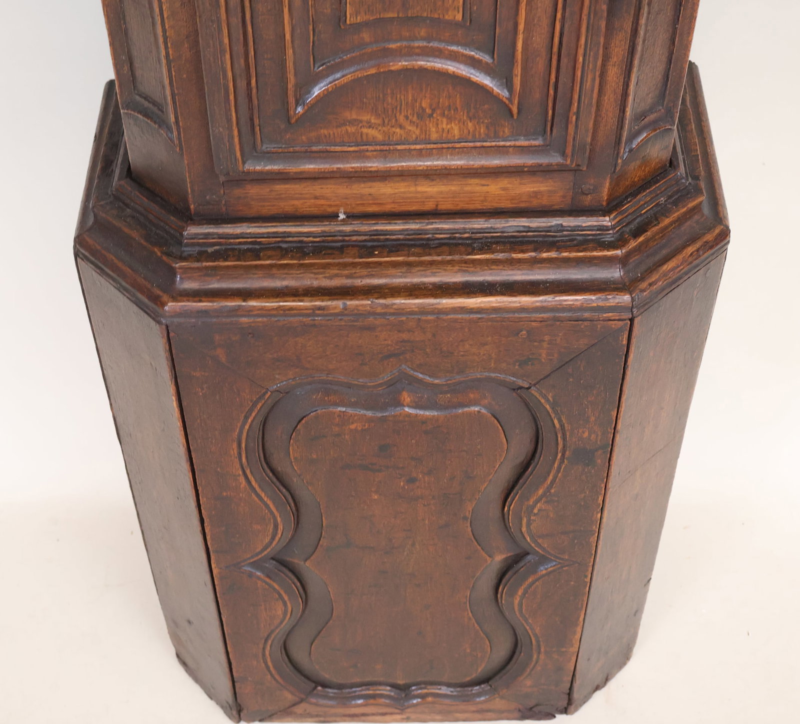 French Provincial Oak Tall Case Clock - 7