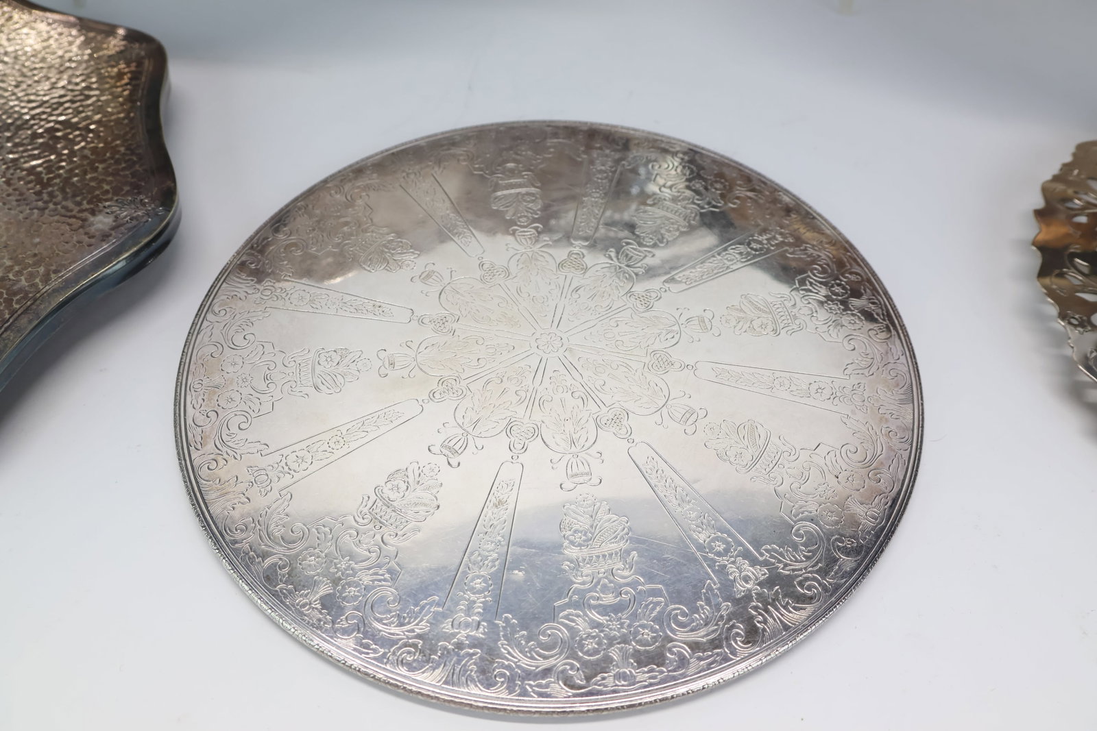 Group of Assorted Silver Plated Serving Articles - 7