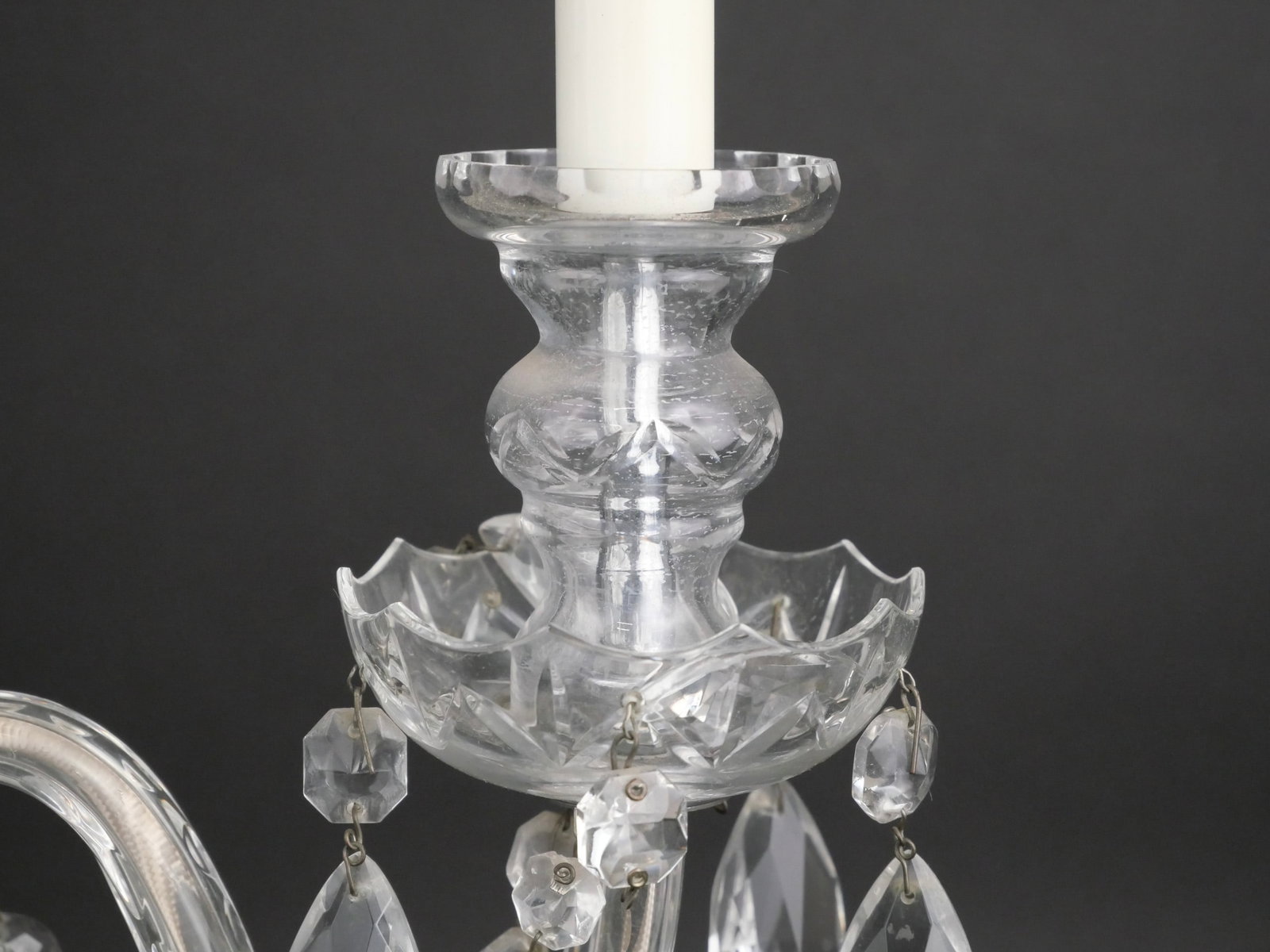 Two Light Crystal Candelabra Light - 4