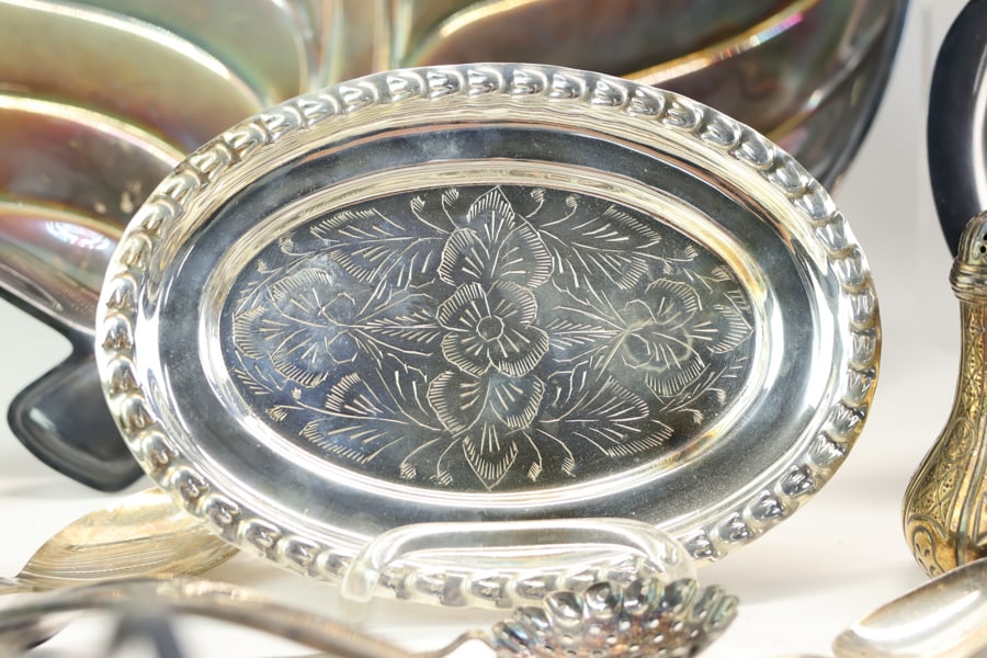 Group of Assorted Silver Plated Table Articles - 8
