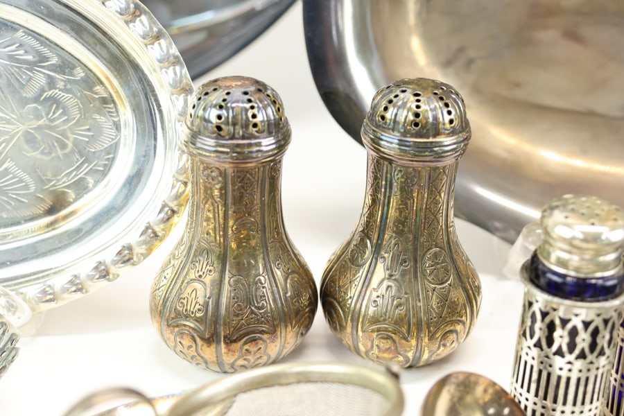 Group of Assorted Silver Plated Table Articles - 9