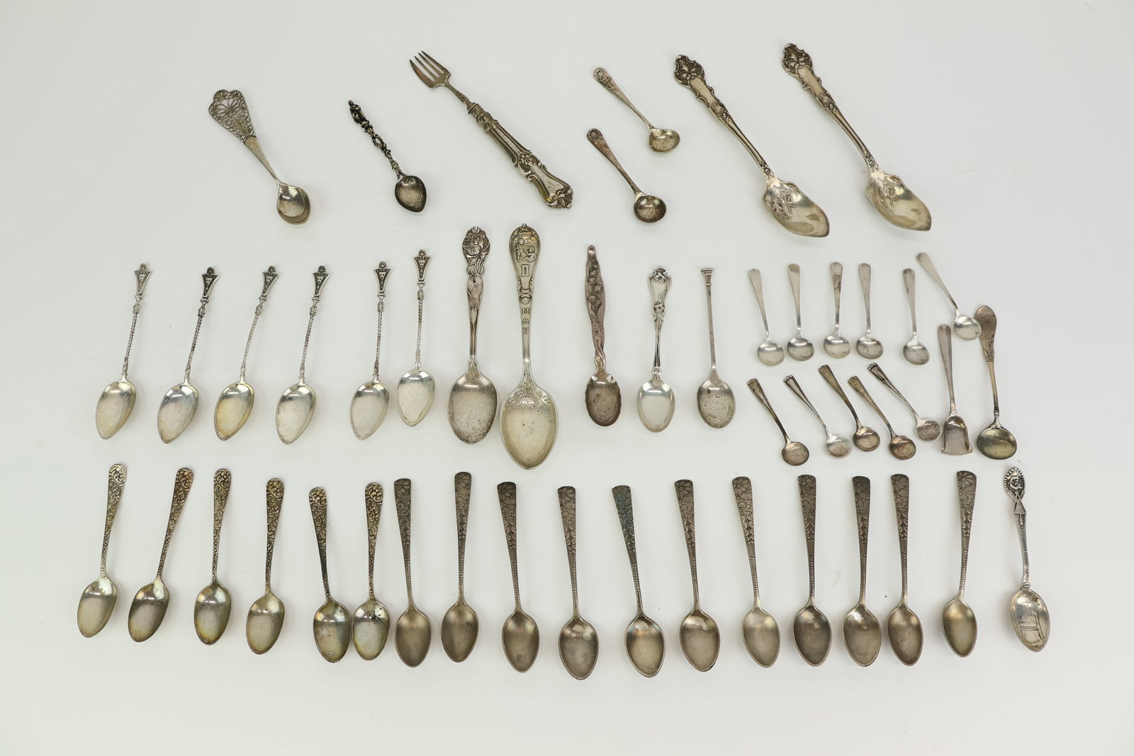 Group of Assorted Sterling Silver and Plated Spoons (1 of 17)