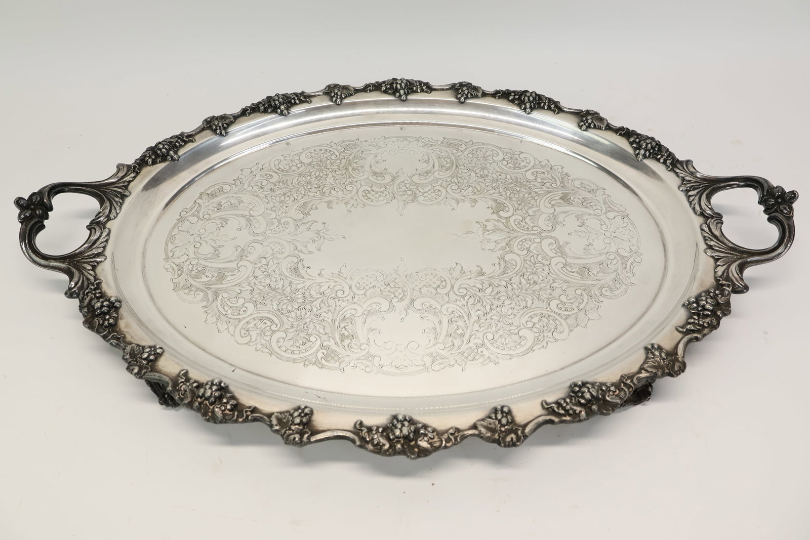 Two Silver Plated Serving Trays - 8