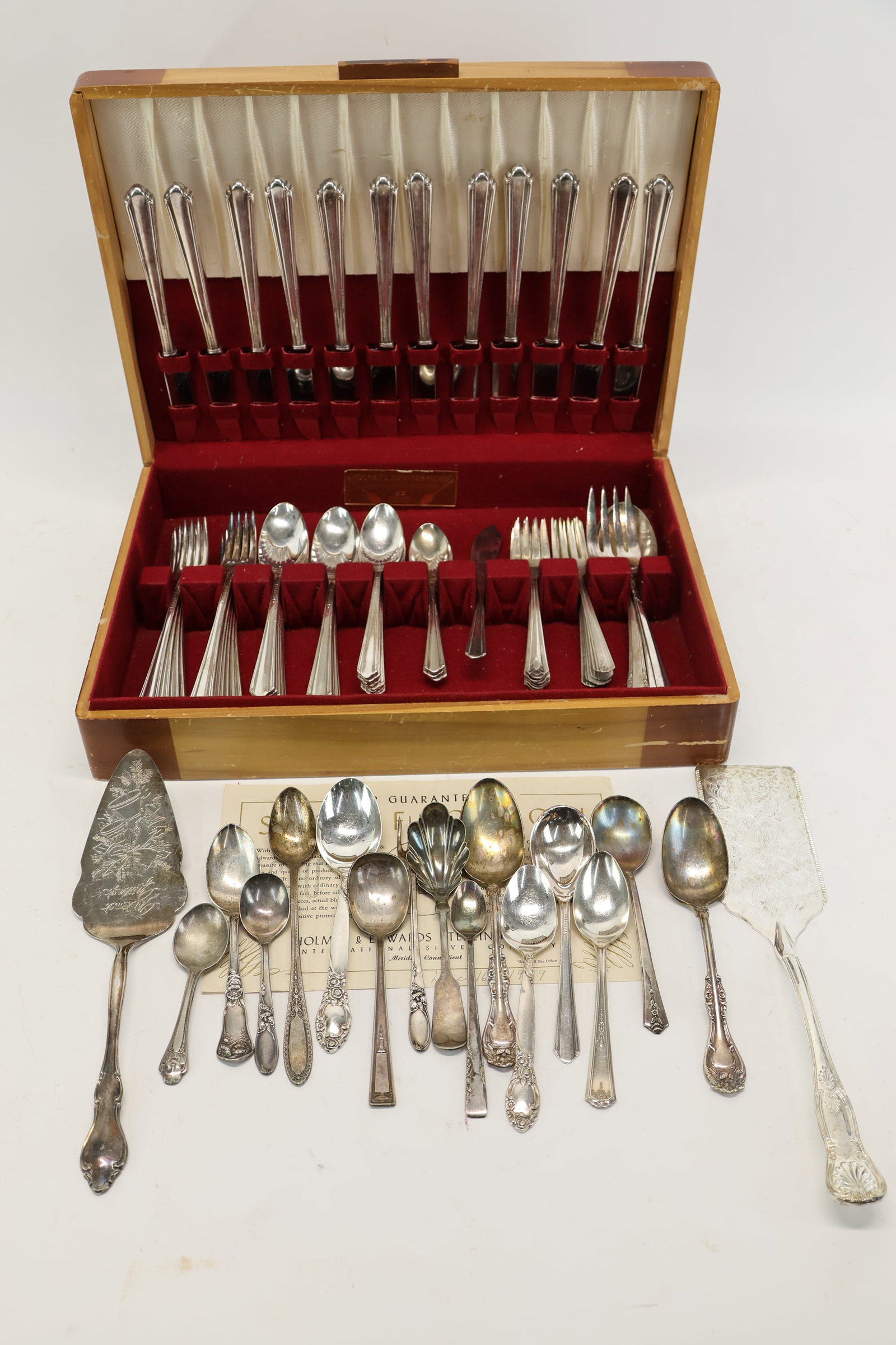 Partial Set of Holmes & Edwards Silver Plated Flatware Service (1 of 8)