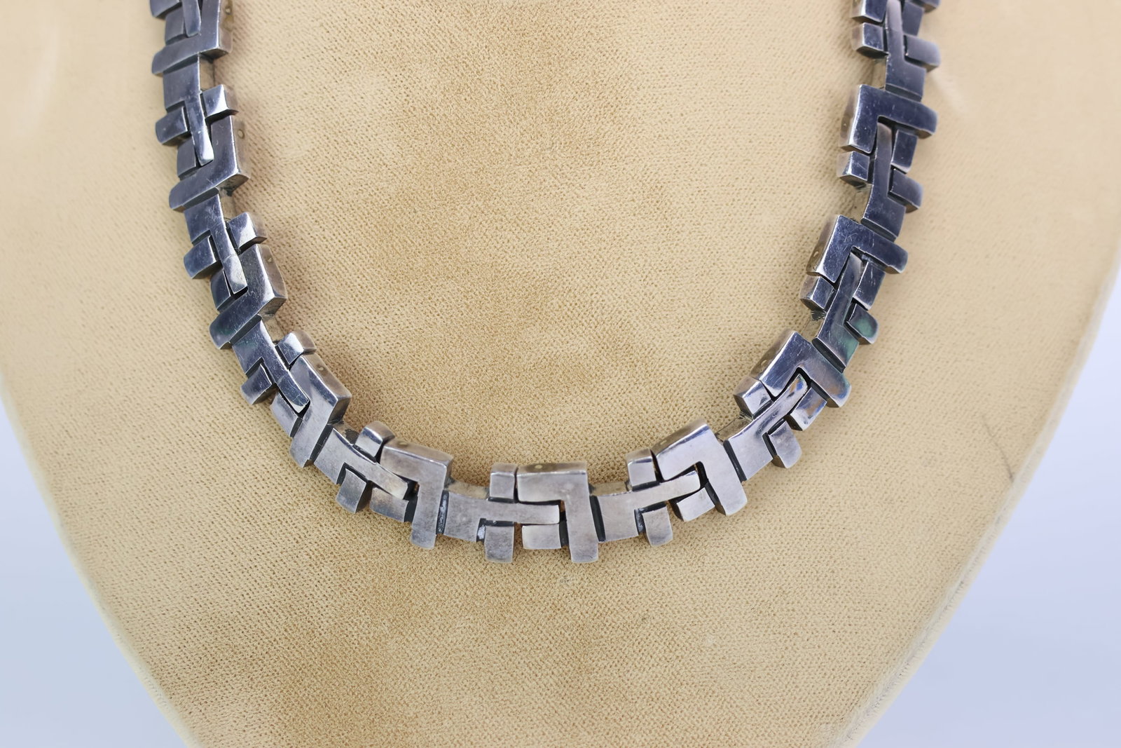 Vintage Taxco Mexican Sterling Silver Necklace (1 of 9)