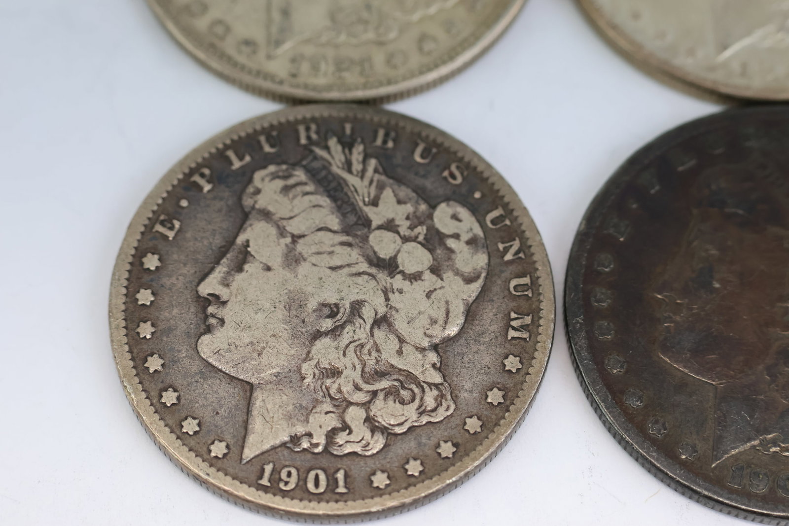 Five 1900's Morgan Silver Dollars - 2
