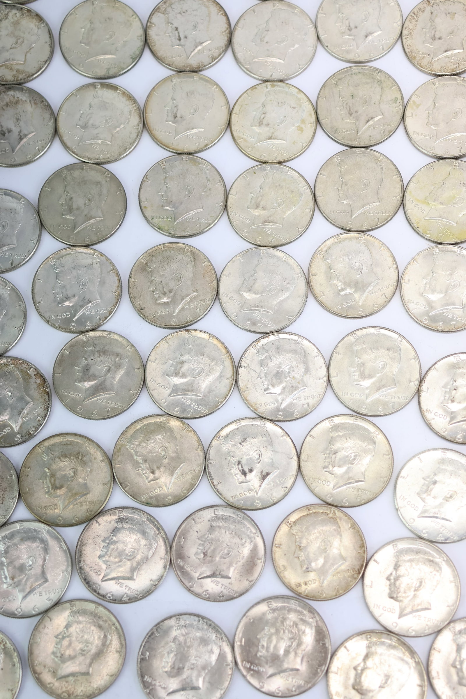 Group of 73 Assorted Kennedy Half Dollars (1 of 11)
