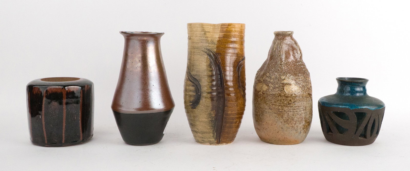 Five Art Pottery Vases - 2