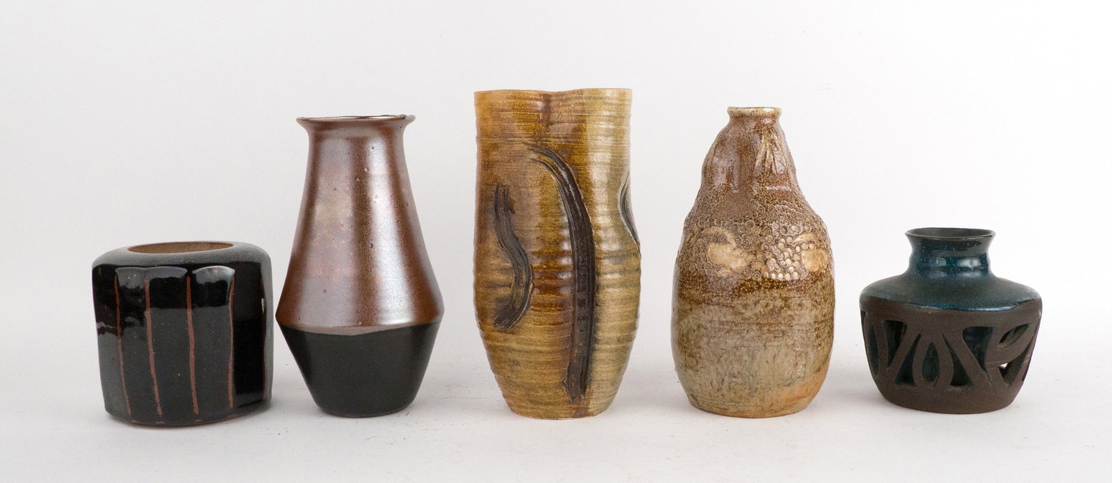 Five Art Pottery Vases - 4